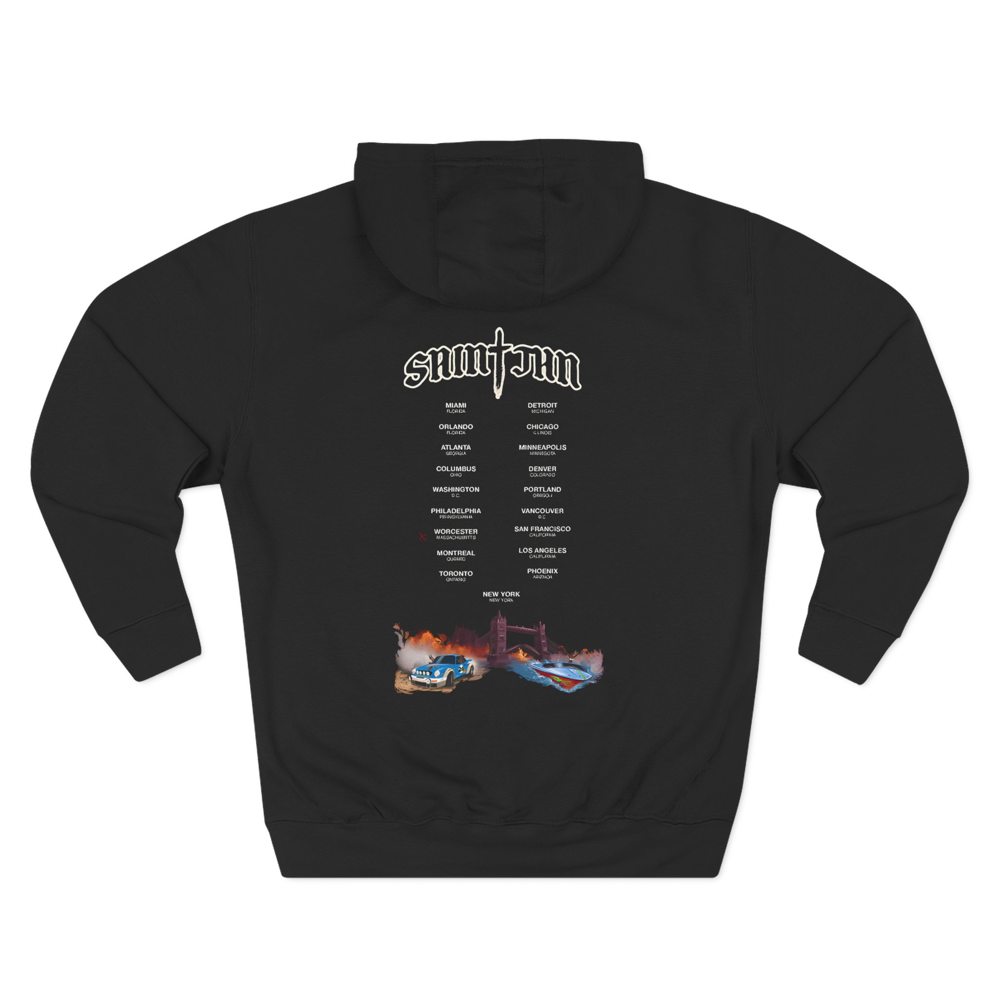 Saint JhnIgnorant Forever World Tour Three-Panel Fleece Hoodie