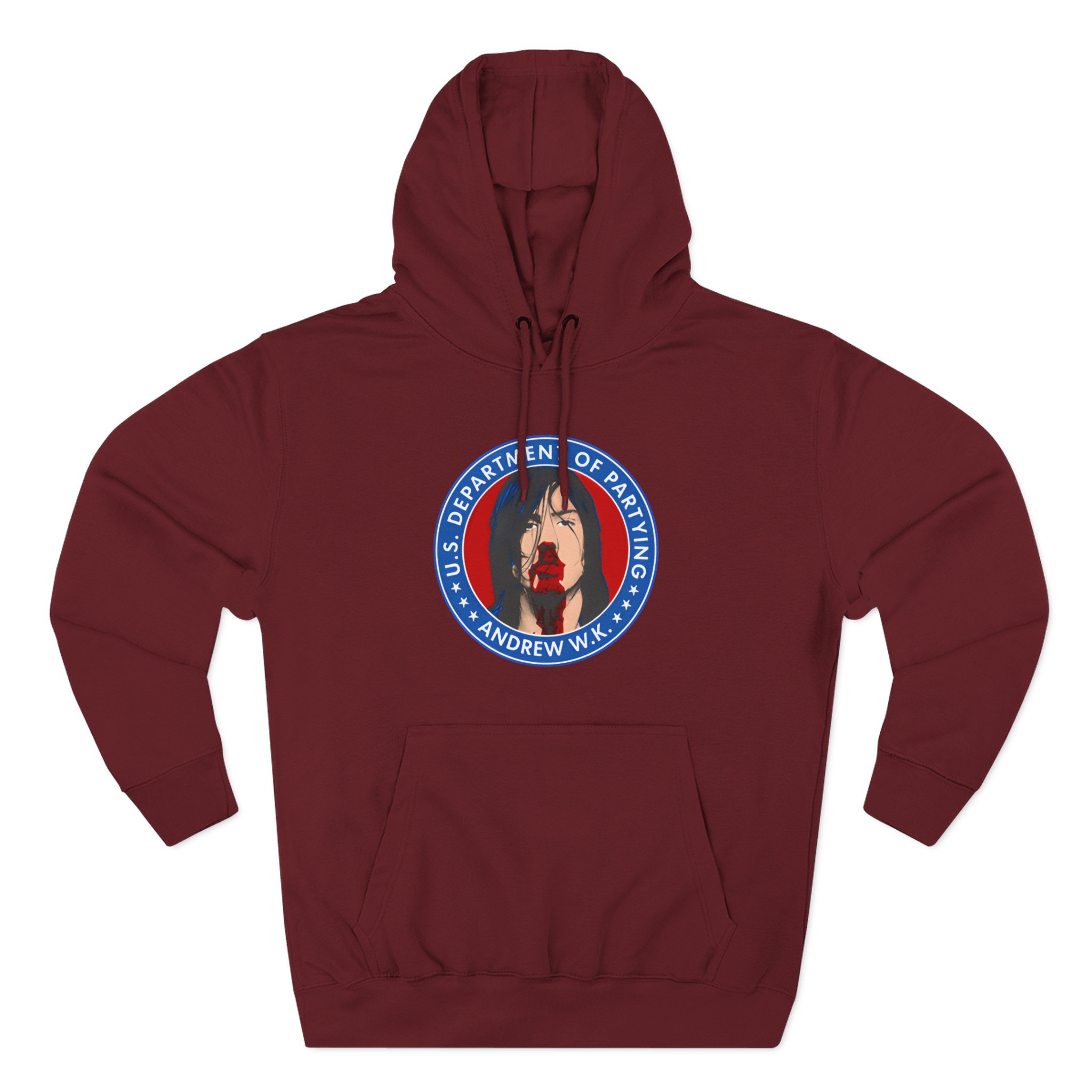 Andrew Wk Us Dept of Partying Three-Panel Fleece Hoodie