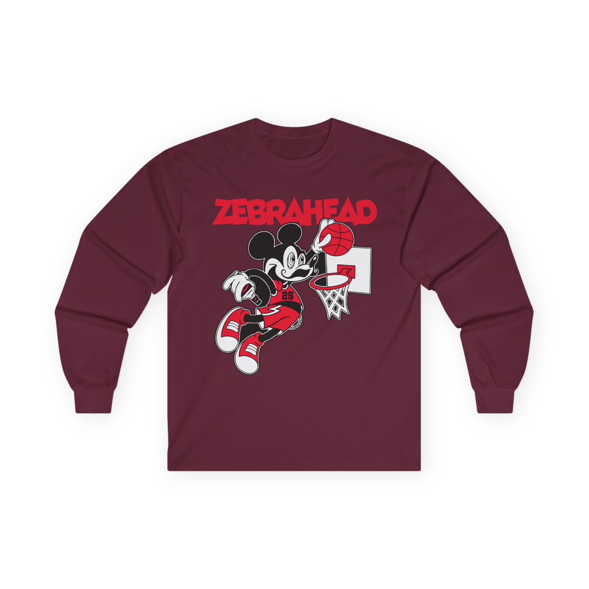 Zebrahead Mickey Unisex Ultra Cotton Long Sleeve Tee
