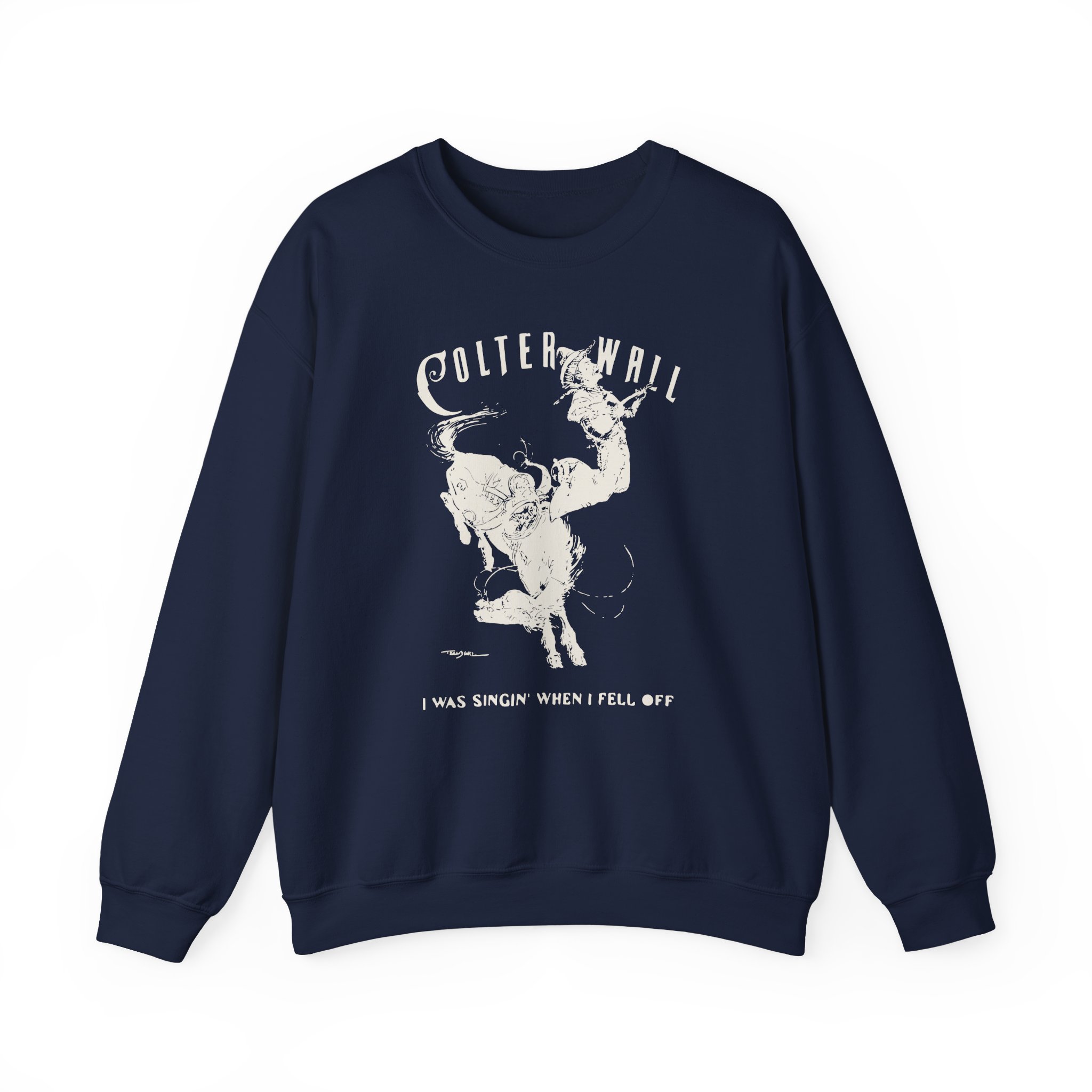 Colter Wall I Was Singin' When I Fell Off Unisex Heavy Blendâ„¢ Crewneck Sweatshirt