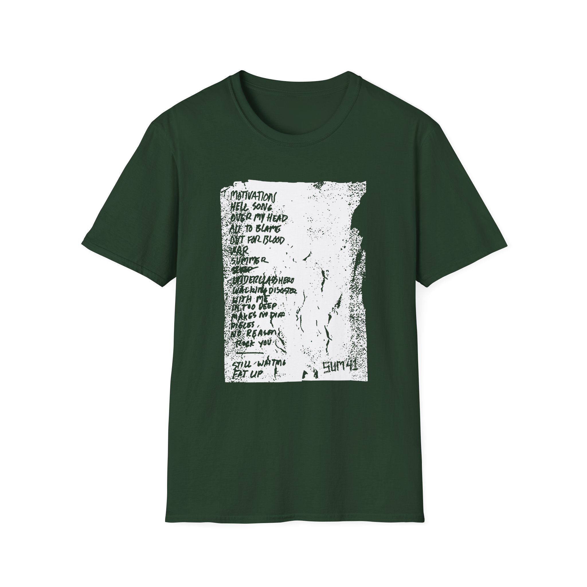 Sum 41 Setlist Unisex Softstyle T-Shirt