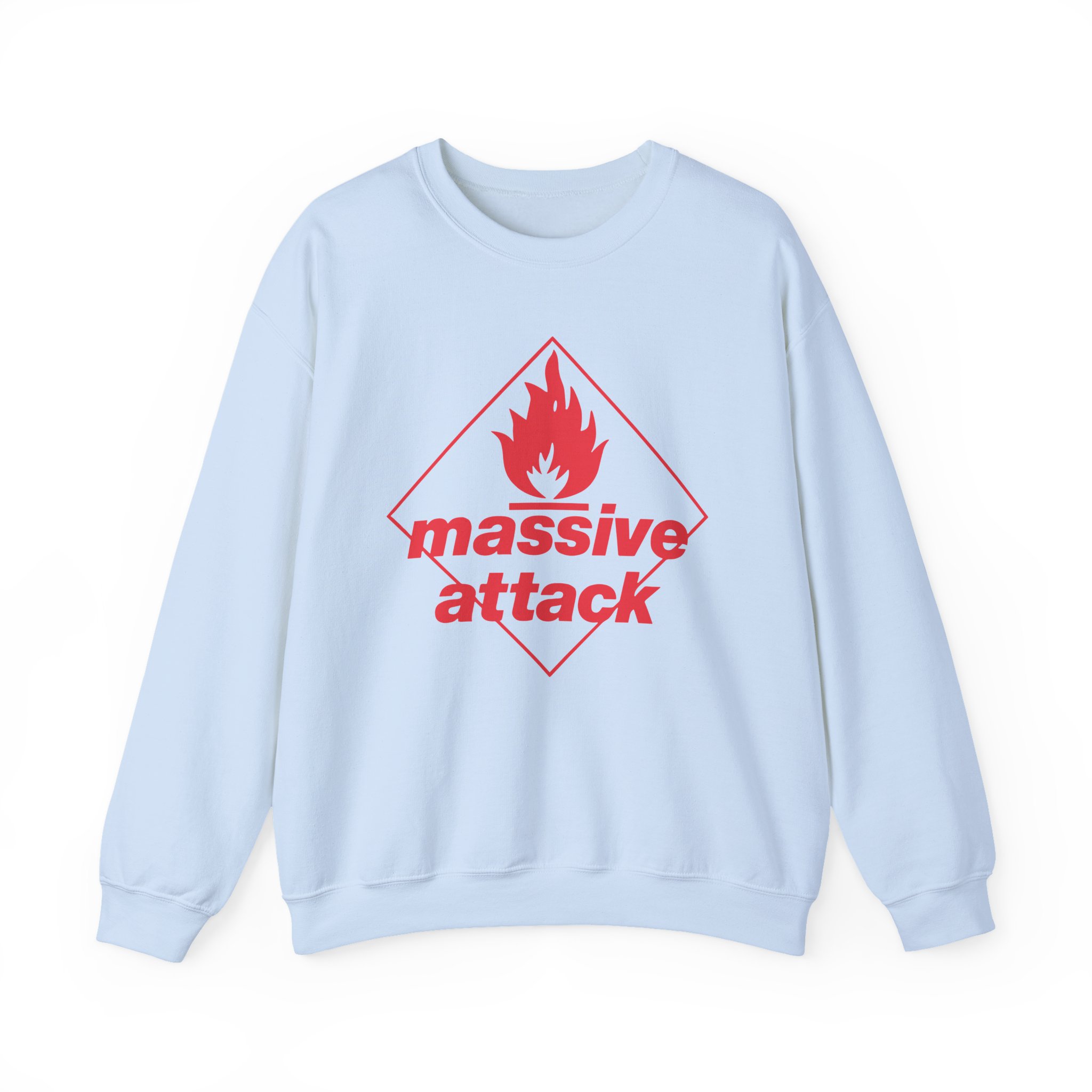 Massive Attack Blue Lines Red Logo Unisex Heavy Blendâ„¢ Crewneck Sweatshirt