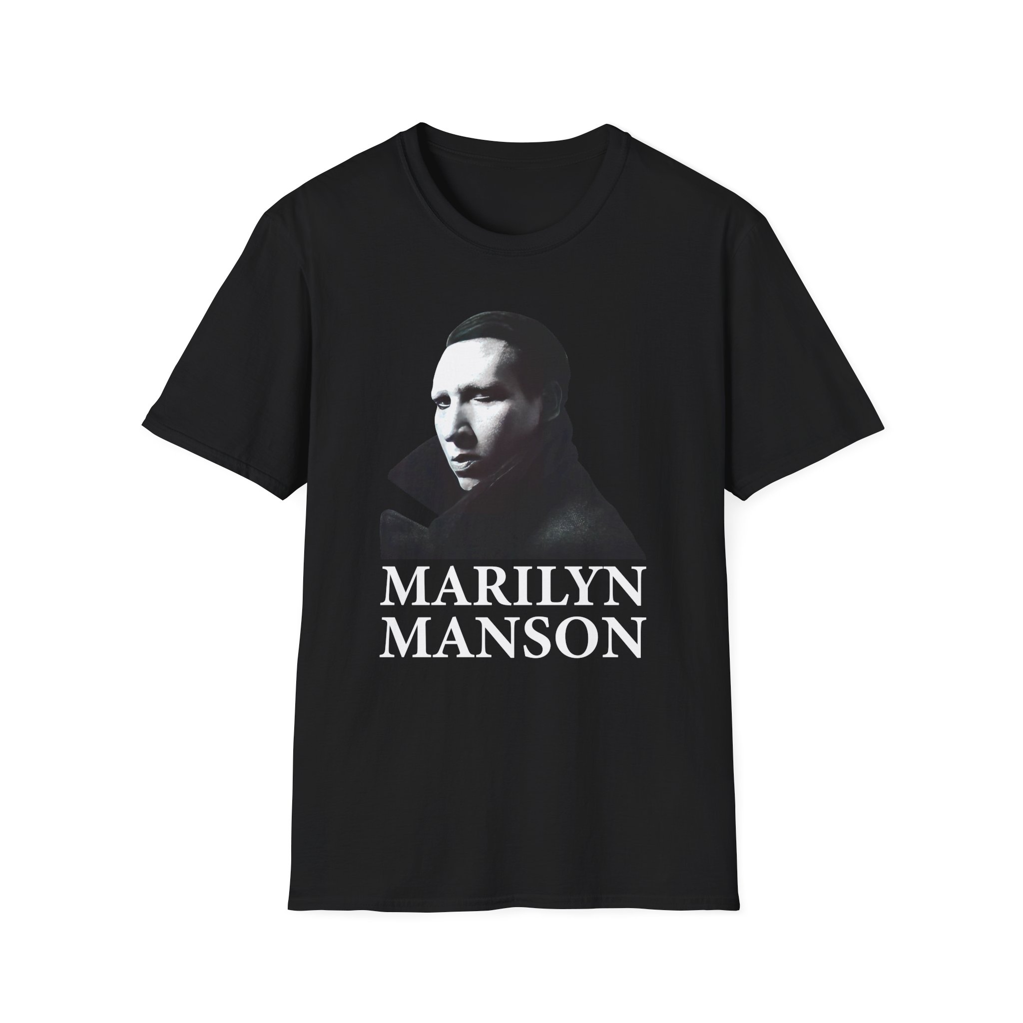 Marilyn Manson Face Unisex Softstyle T-Shirt