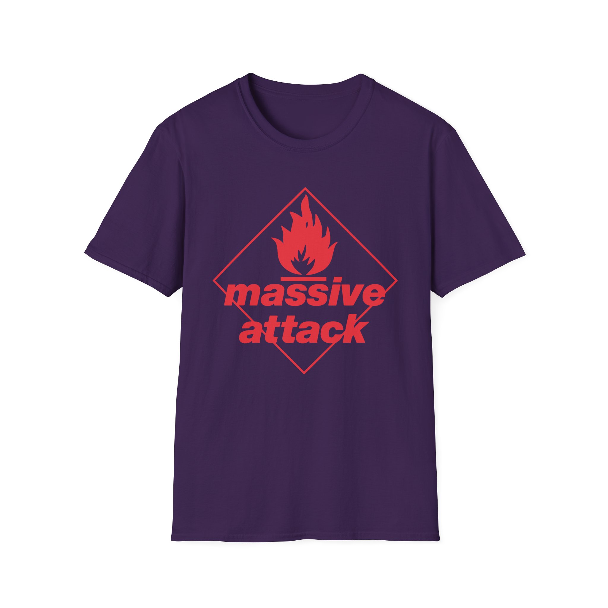 Massive Attack Blue Lines Red Logo Unisex Softstyle T-Shirt