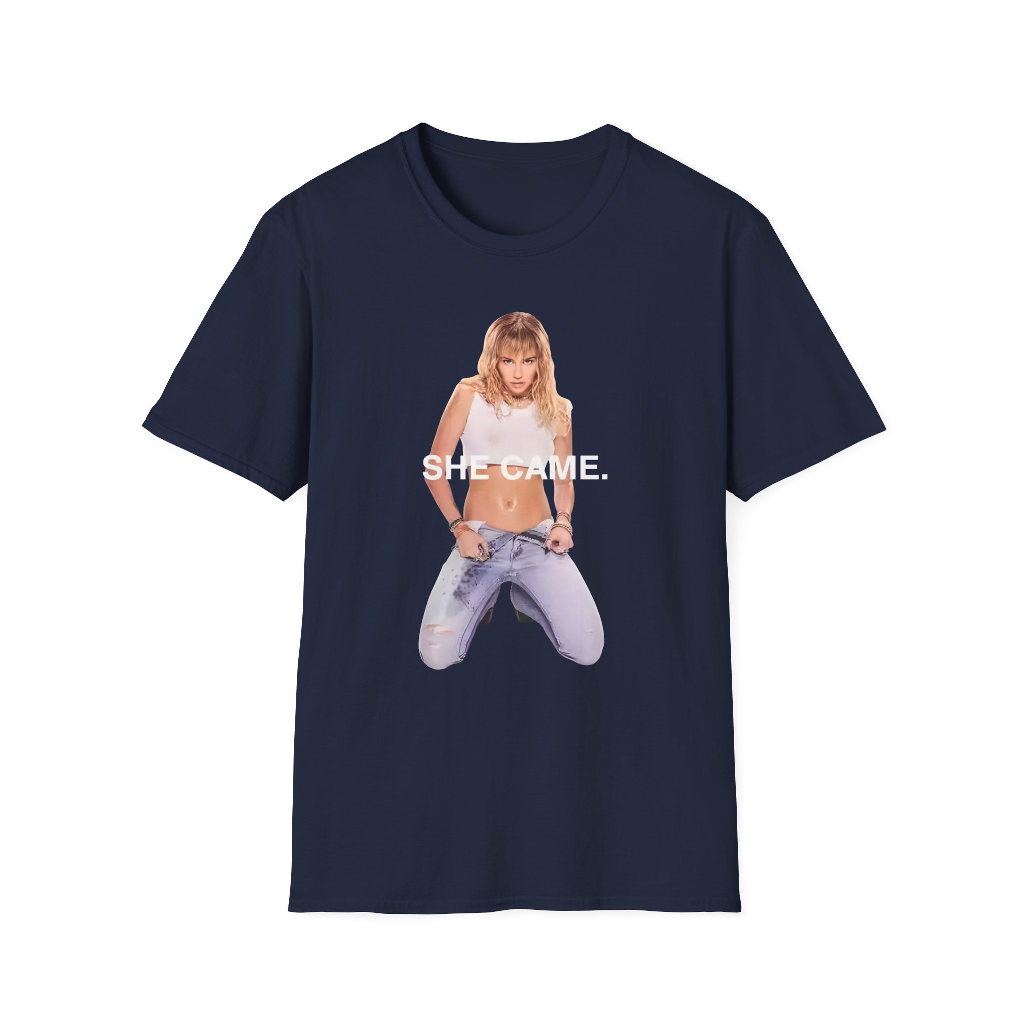 Miley Cyrus She Came Black Unisex Softstyle T-Shirt