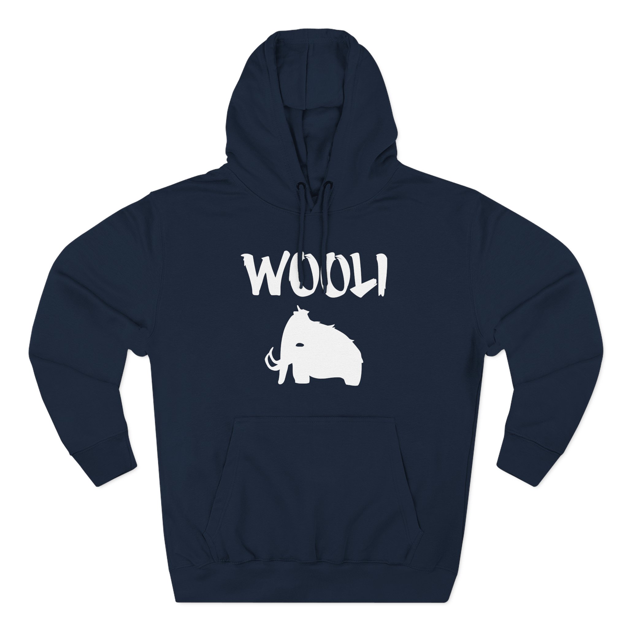Wooli Logo Three-Panel Fleece Hoodie
