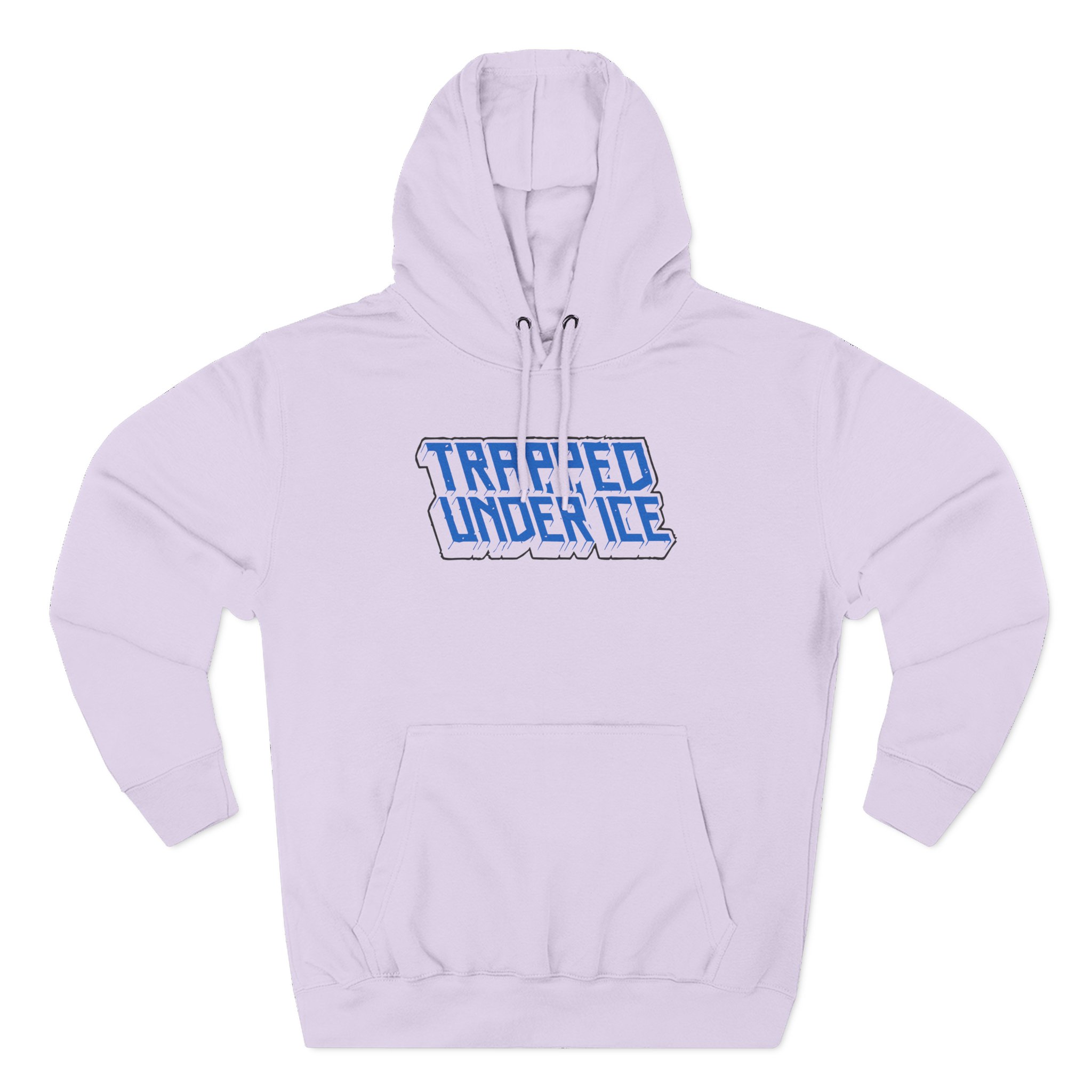 Trapped Under Ice Stacked 3d Logo Three-Panel Fleece Hoodie