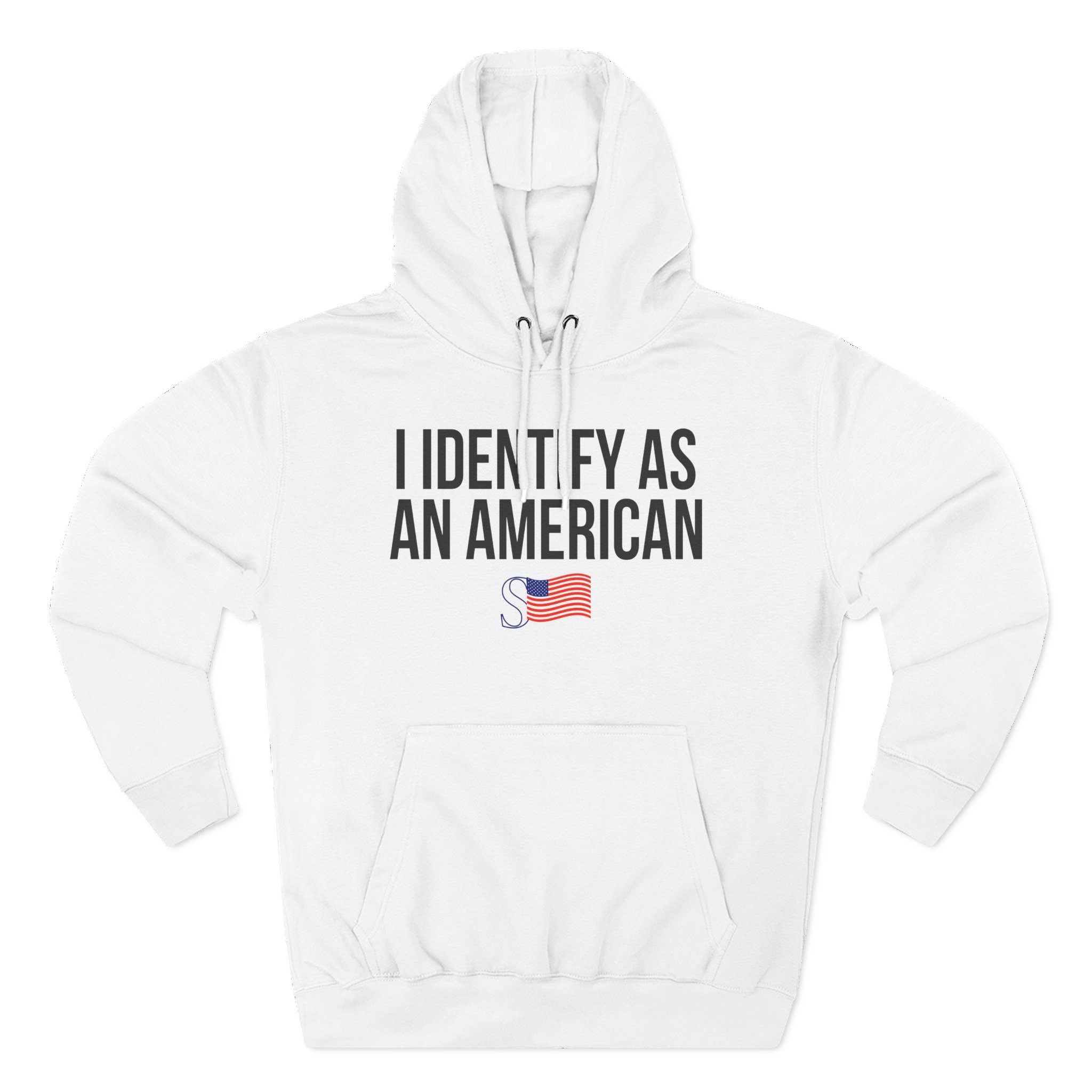 Sean Strickland I Identify as an American Three-Panel Fleece Hoodie