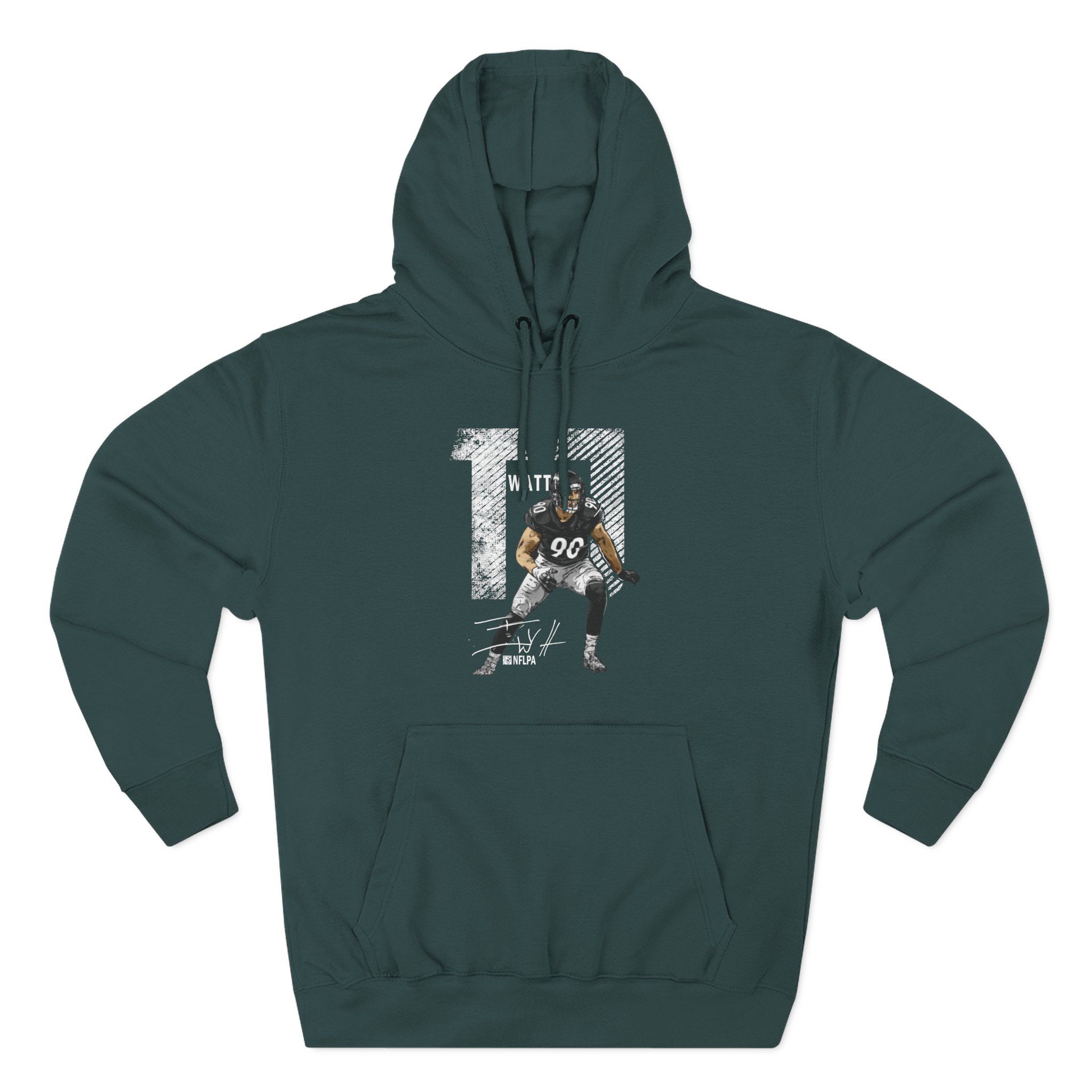 Tj Watt Mega Bold Three-Panel Fleece Hoodie