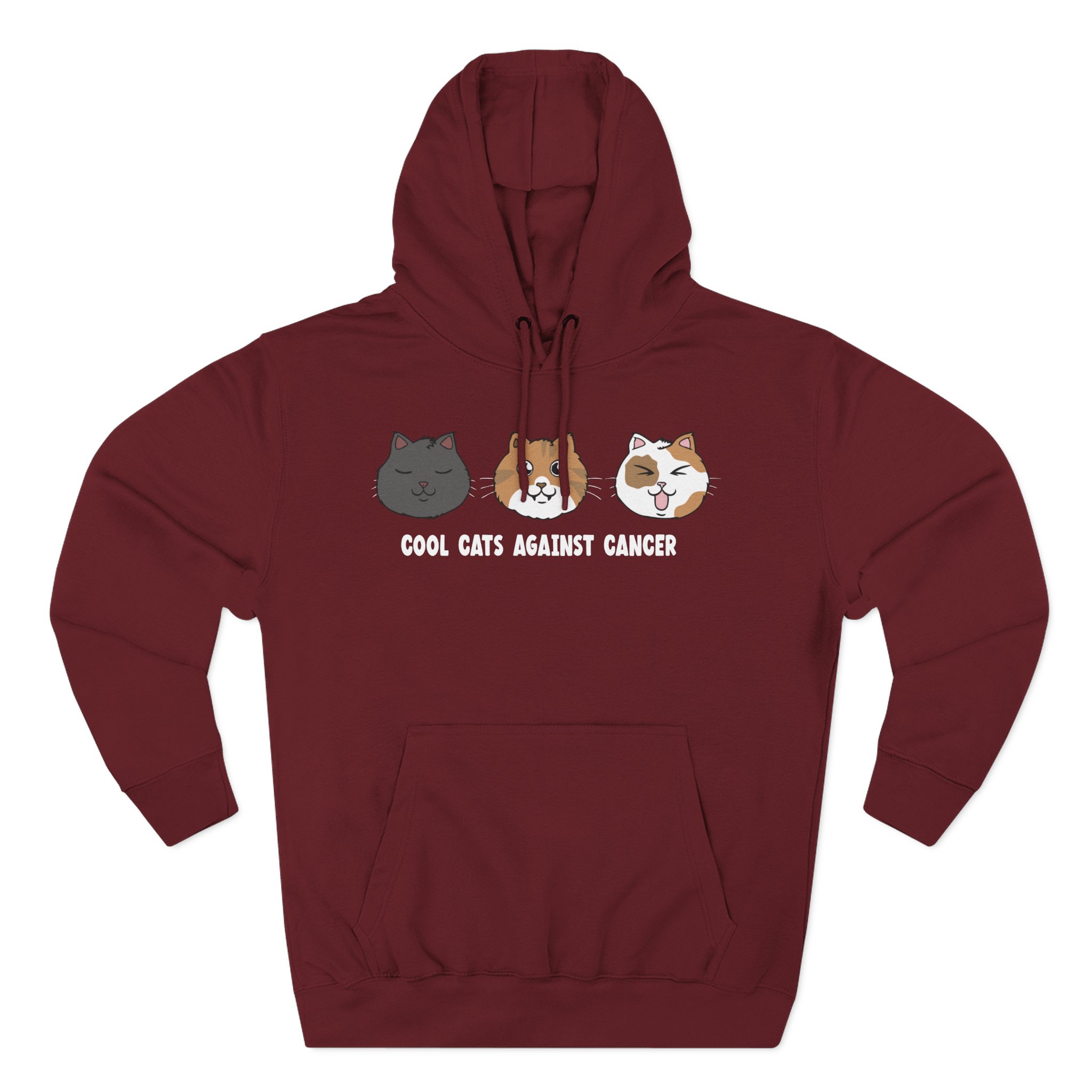 Lilsimsie Cool Cats Against Cancer Three-Panel Fleece Hoodie