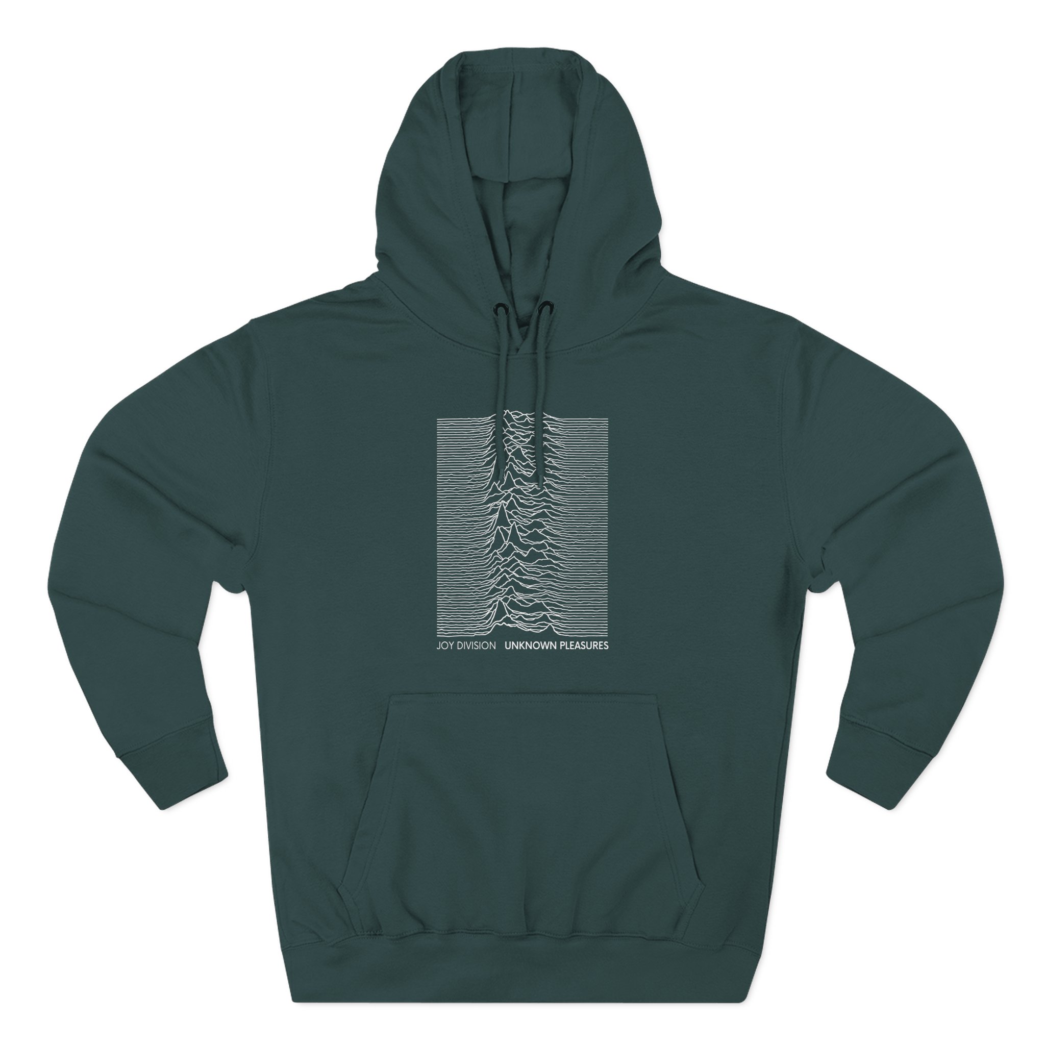 Joy Division Unknown Pleasures Text Three-Panel Fleece Hoodie