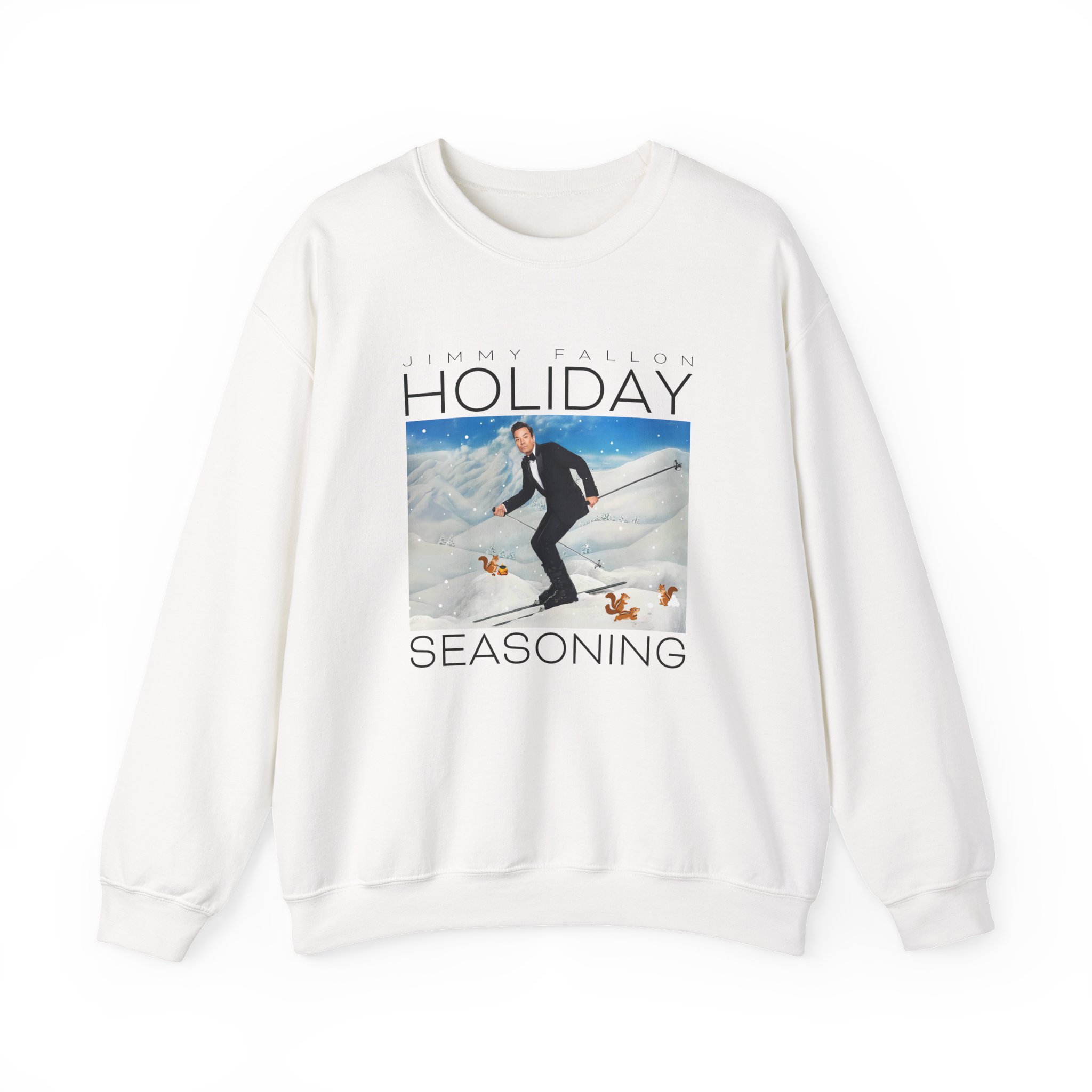 Jimmy Fallon Holiday Seasoning Unisex Heavy Blendâ„¢ Crewneck Sweatshirt