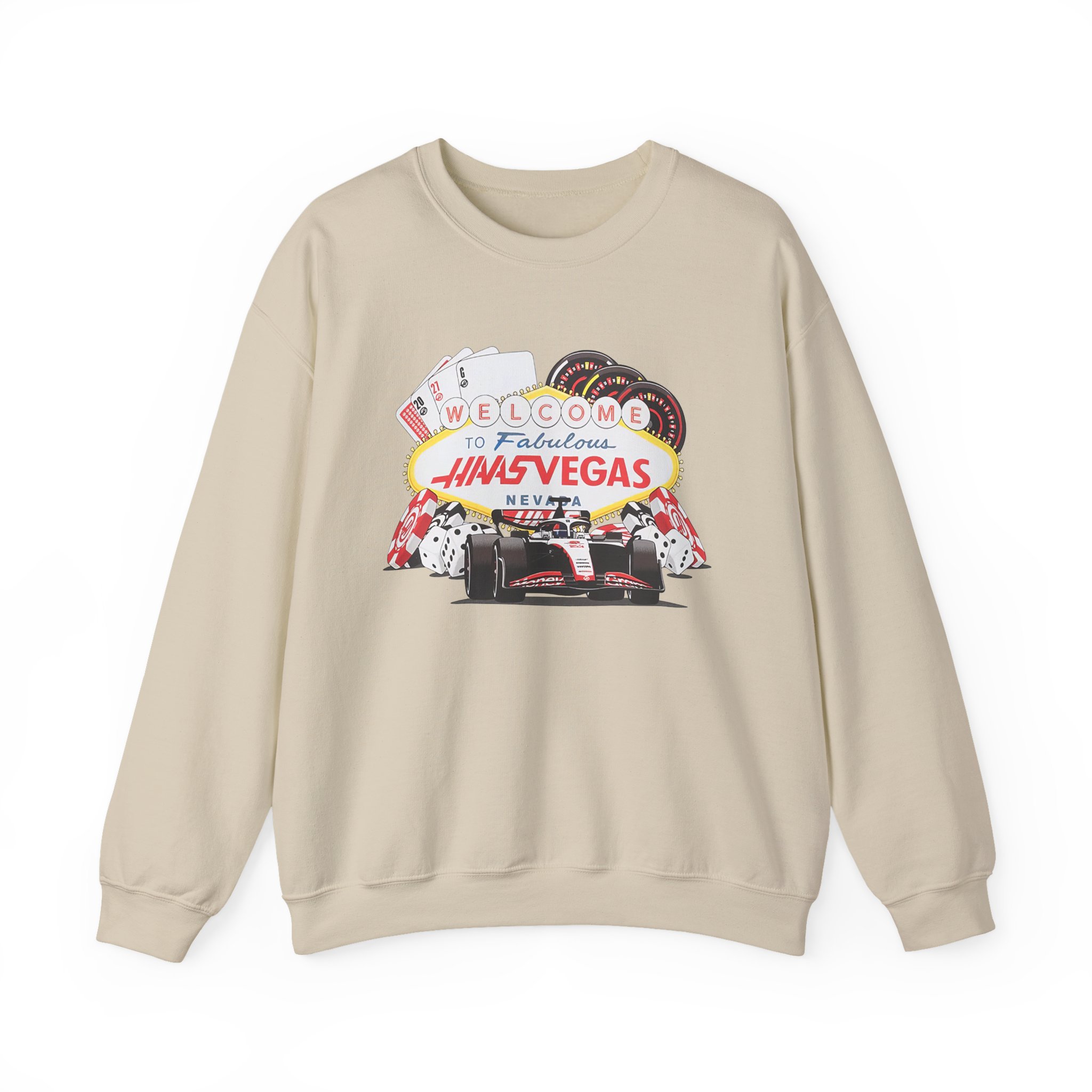 Haas F1 Las Vegas Gp Unisex Heavy Blendâ„¢ Crewneck Sweatshirt