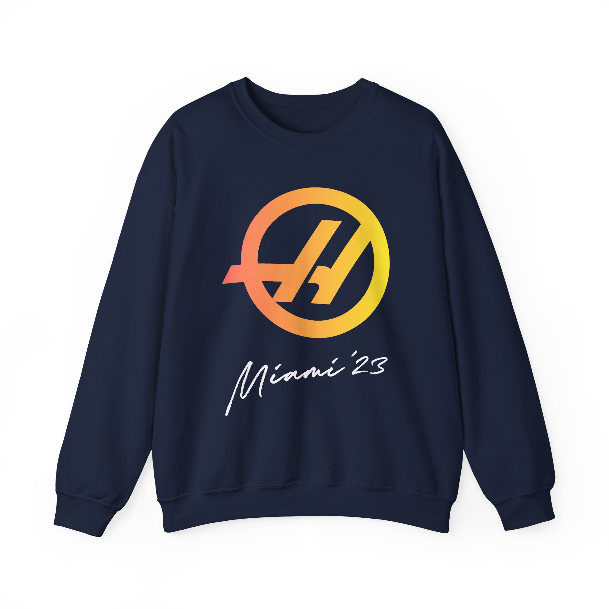 Haas F1 Miami Gp Unisex Heavy Blendâ„¢ Crewneck Sweatshirt