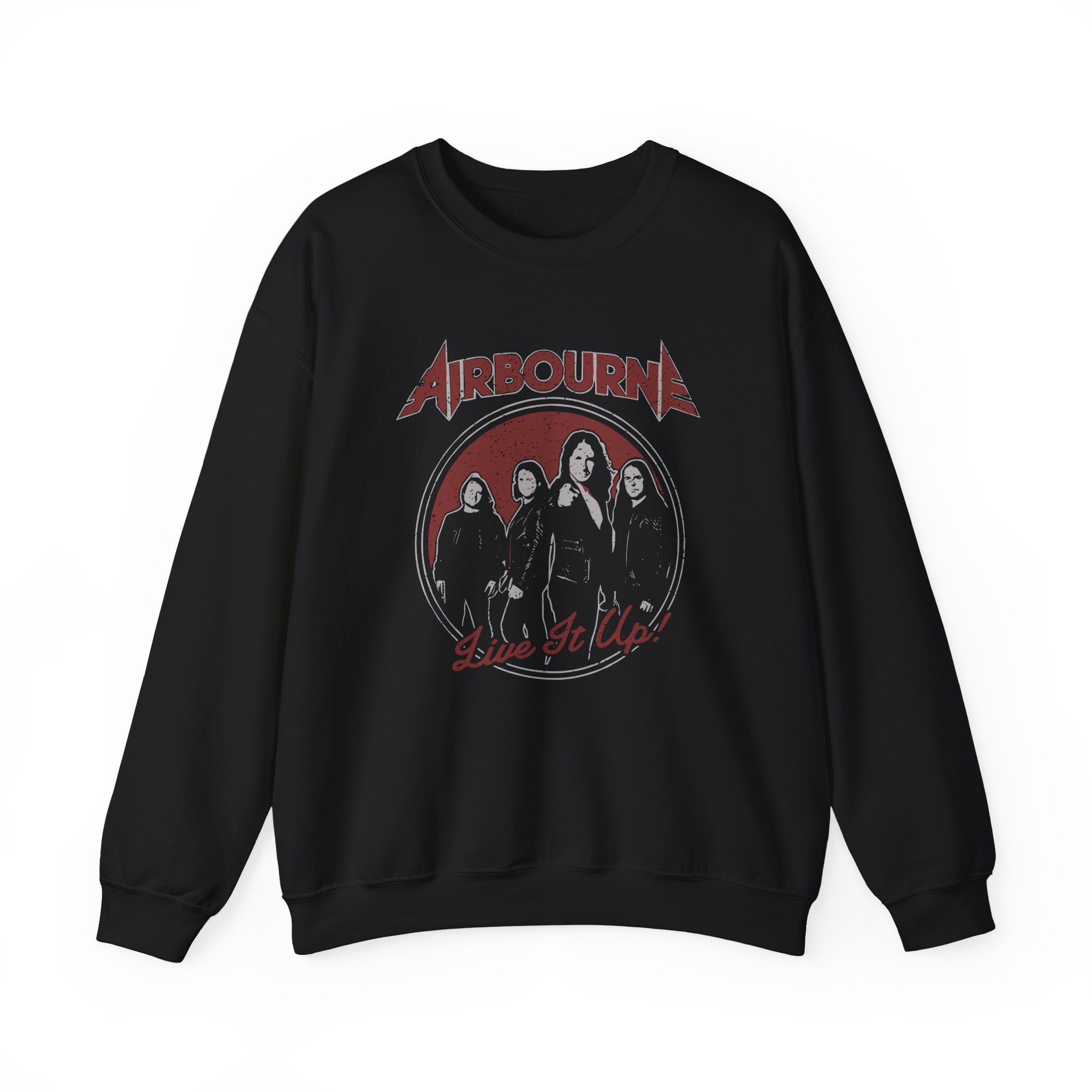 Airbourne - Black Live It Up Unisex Heavy Blendâ„¢ Crewneck Sweatshirt