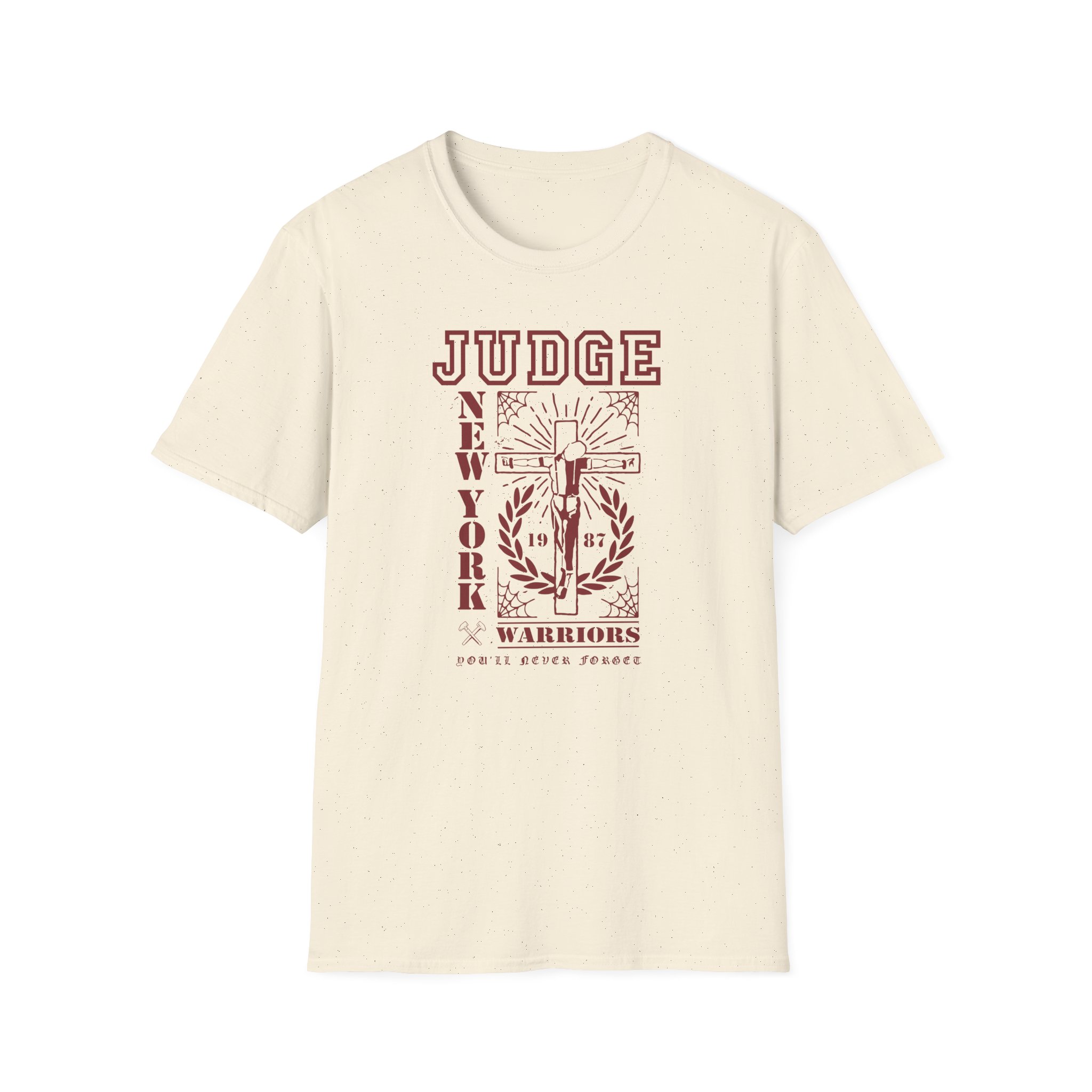 Judge Crucified Mustard Unisex Softstyle T-Shirt