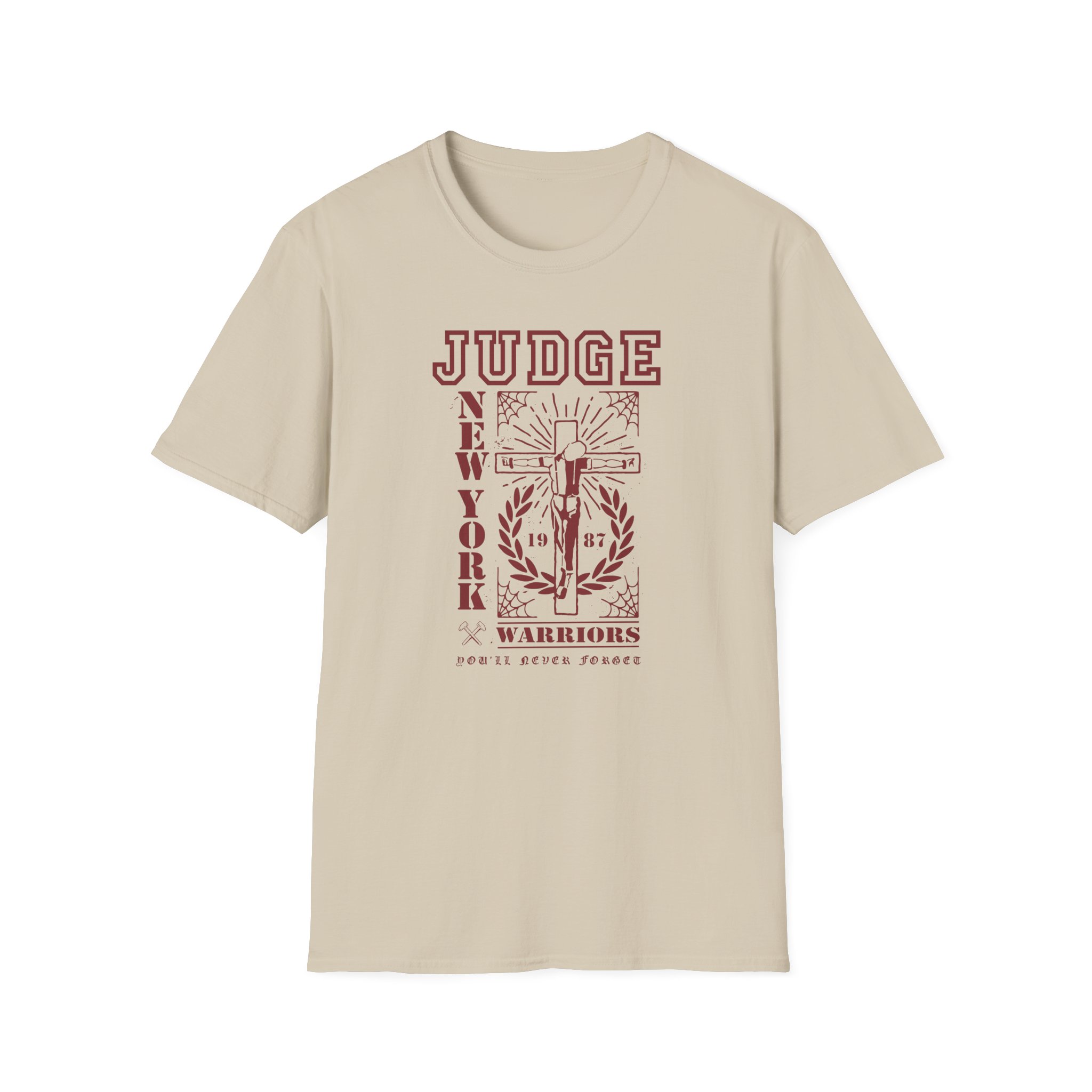 Judge Crucified Mustard Unisex Softstyle T-Shirt