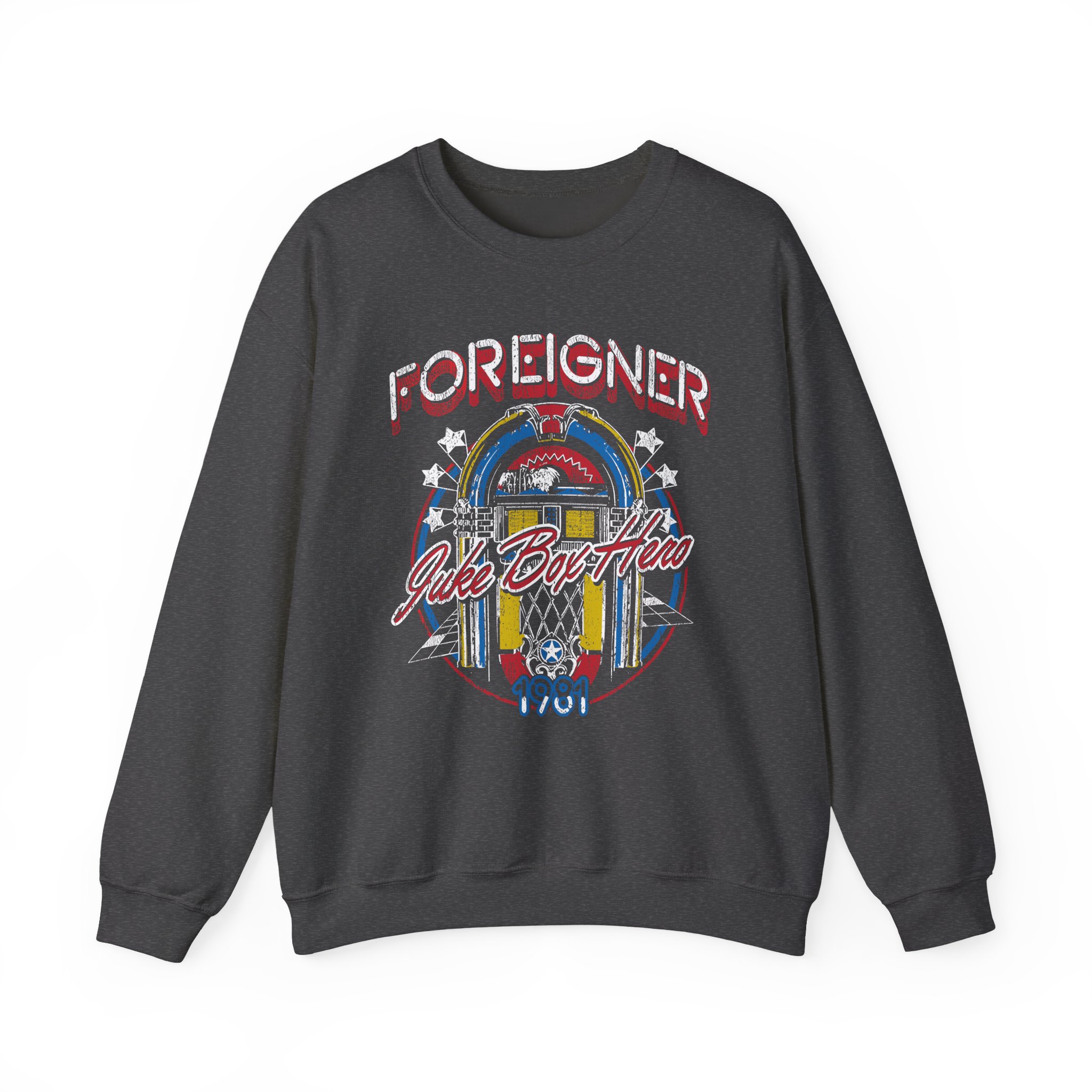 Foreigner Juke Box Hero Unisex Heavy Blendâ„¢ Crewneck Sweatshirt
