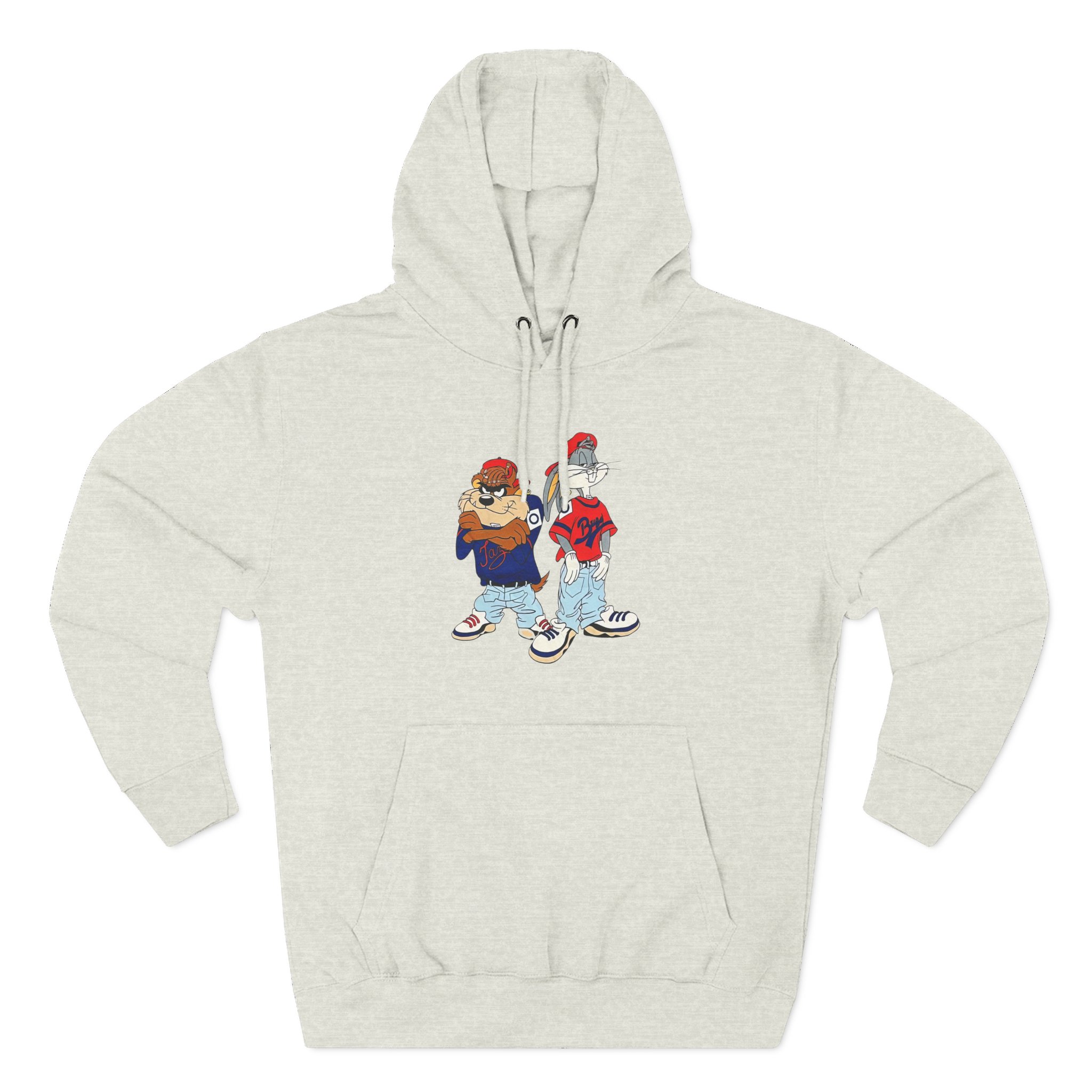 Vintage 90s Looney Tunes Bugs Taz Kris’s Kross Three-Panel Fleece Hoodie