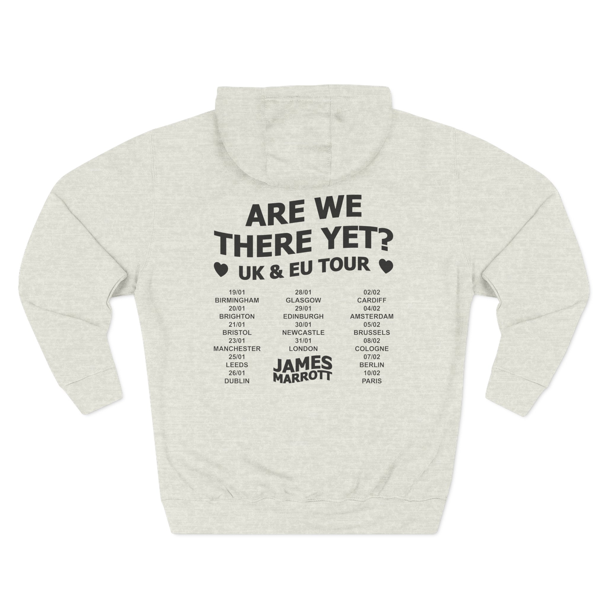 James Marriott 2024 Tour Logo Three-Panel Fleece Hoodie