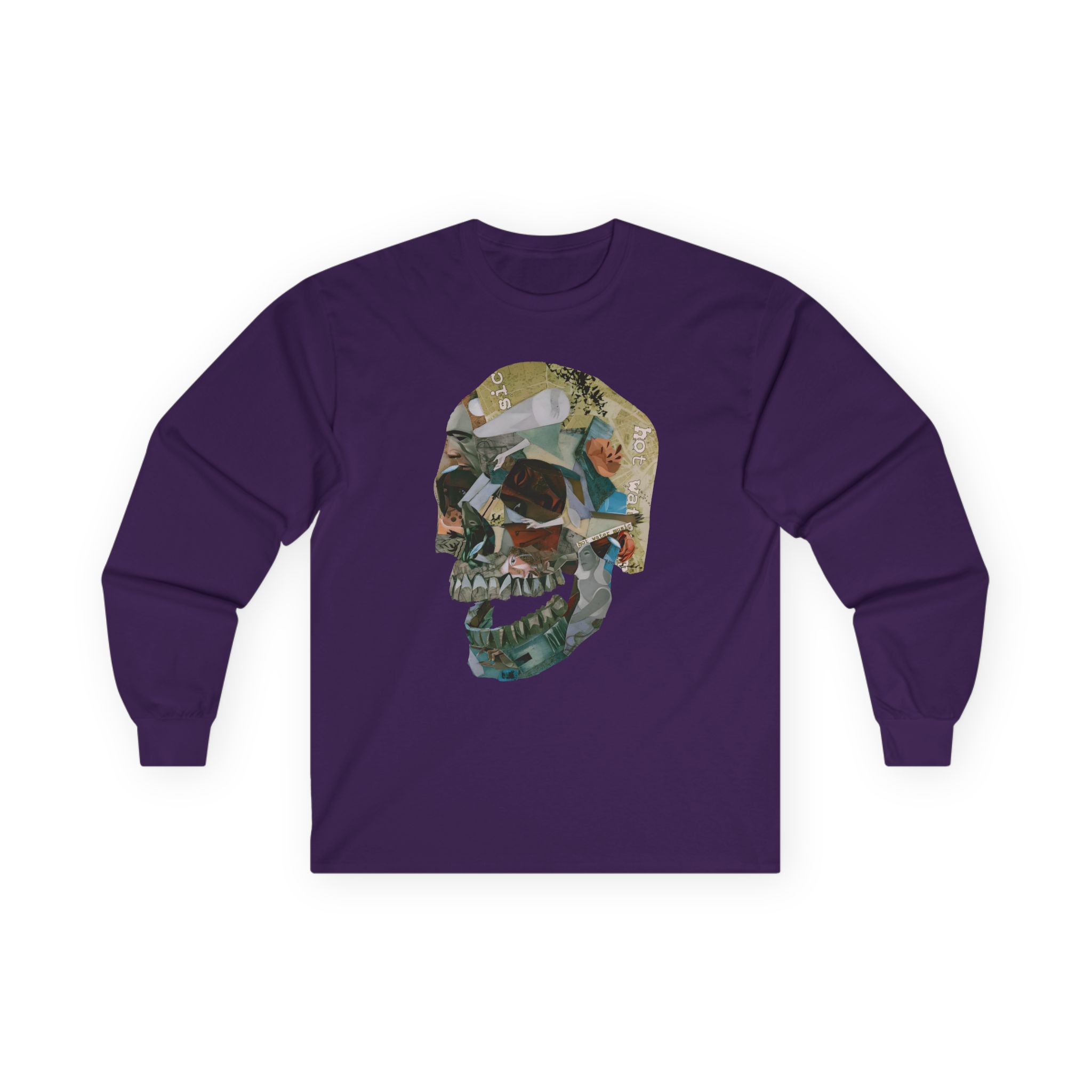 Hot Water Music Album Collage Skull Unisex Ultra Cotton Long Sleeve Tee