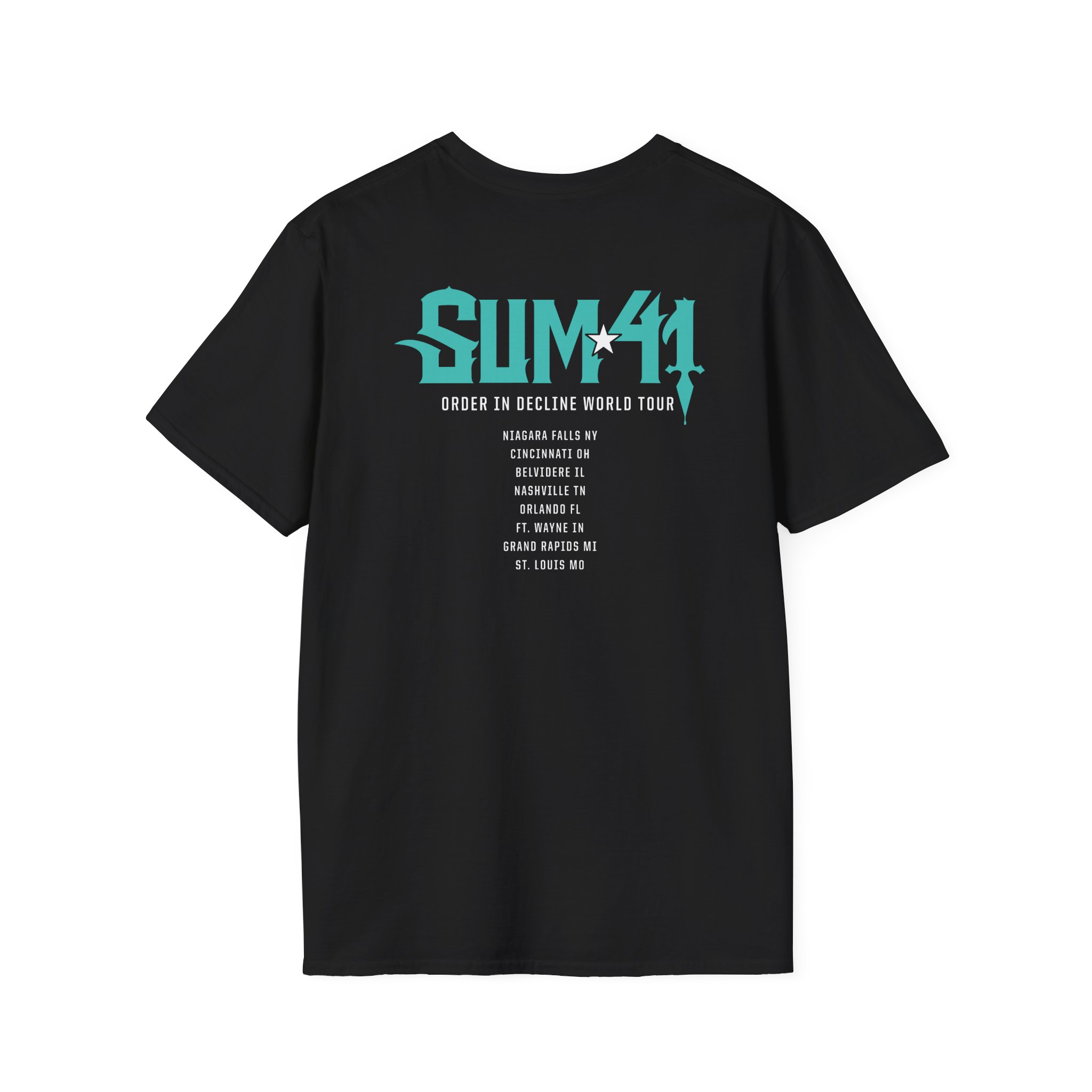 Sum 41 Order in Decline Tour Unisex Softstyle T-Shirt
