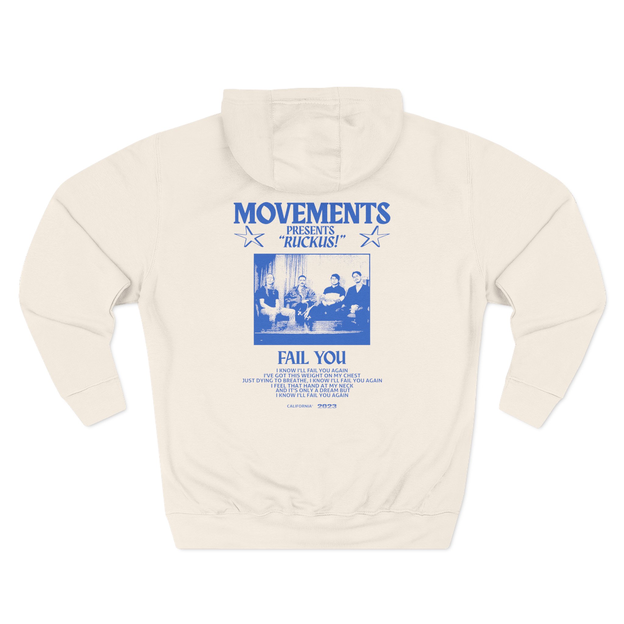 Movements Fail You Photo Three-Panel Fleece Hoodie