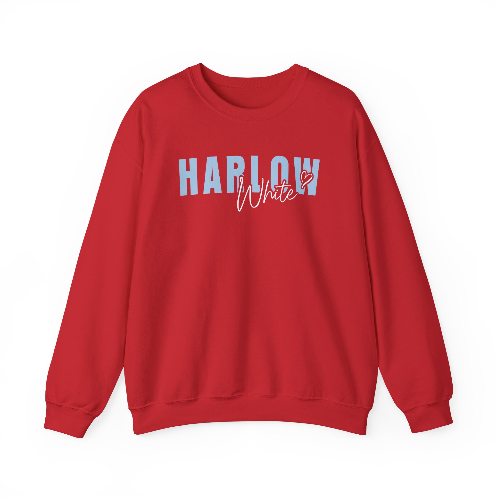 Harlow and Popcorn White Unisex Heavy Blendâ„¢ Crewneck Sweatshirt