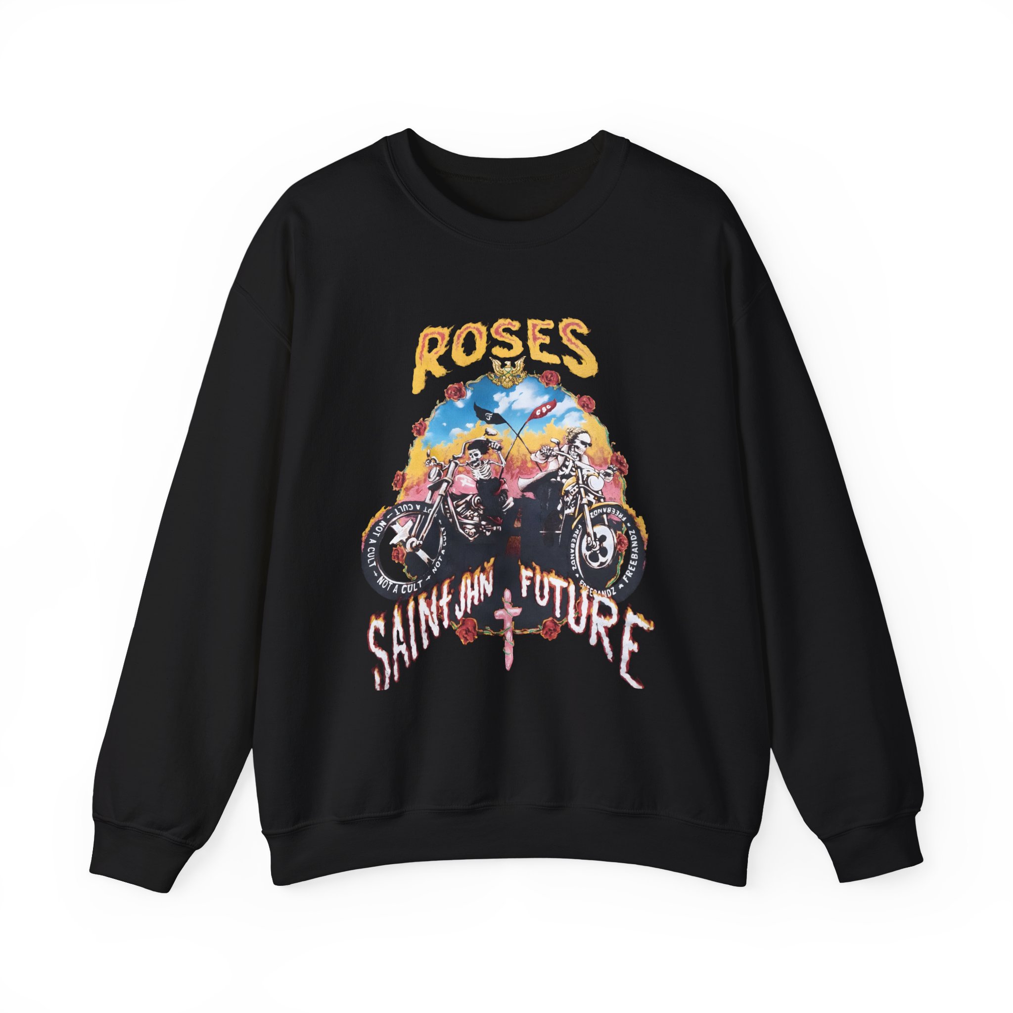 Saint Jhn Not a Cult X Freebandz Roses Unisex Heavy Blendâ„¢ Crewneck Sweatshirt