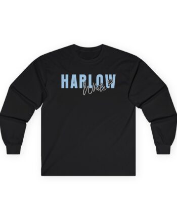 Harlow and Popcorn White Unisex Ultra Cotton Long Sleeve Tee