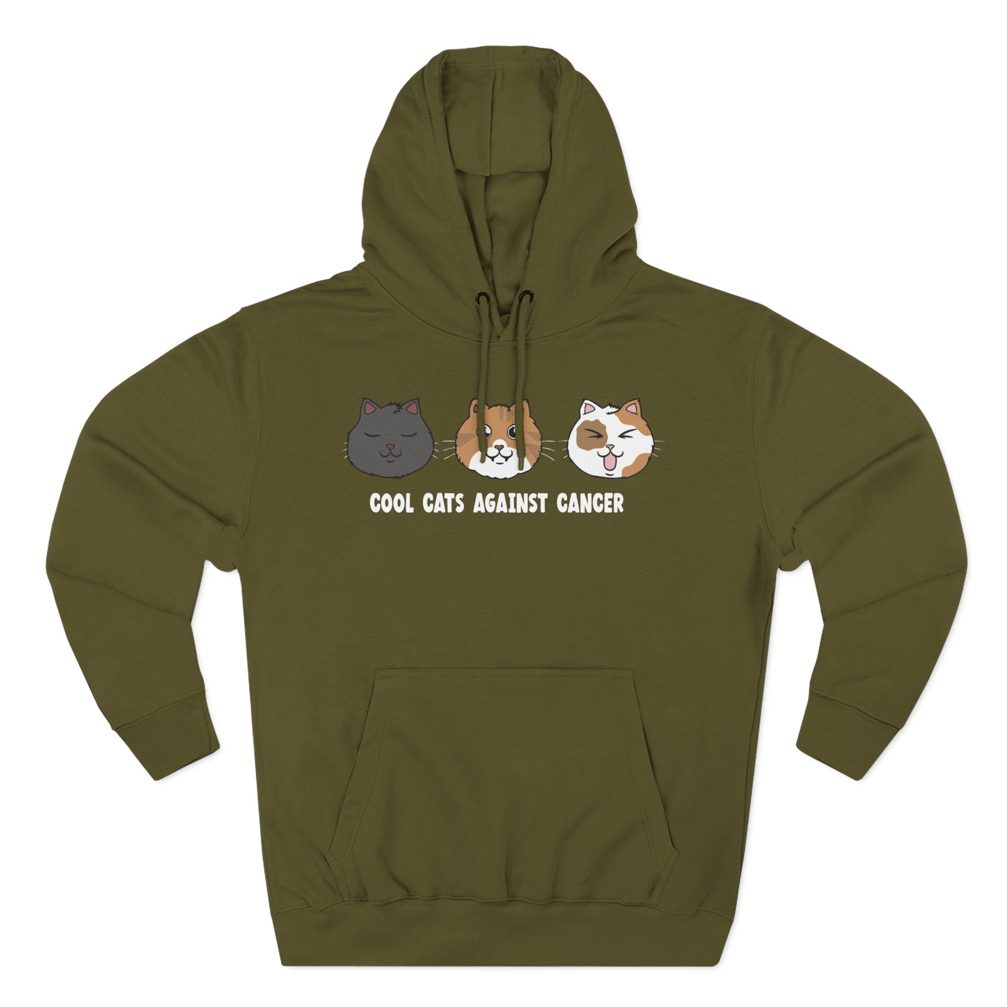 Lilsimsie Cool Cats Against Cancer Three-Panel Fleece Hoodie