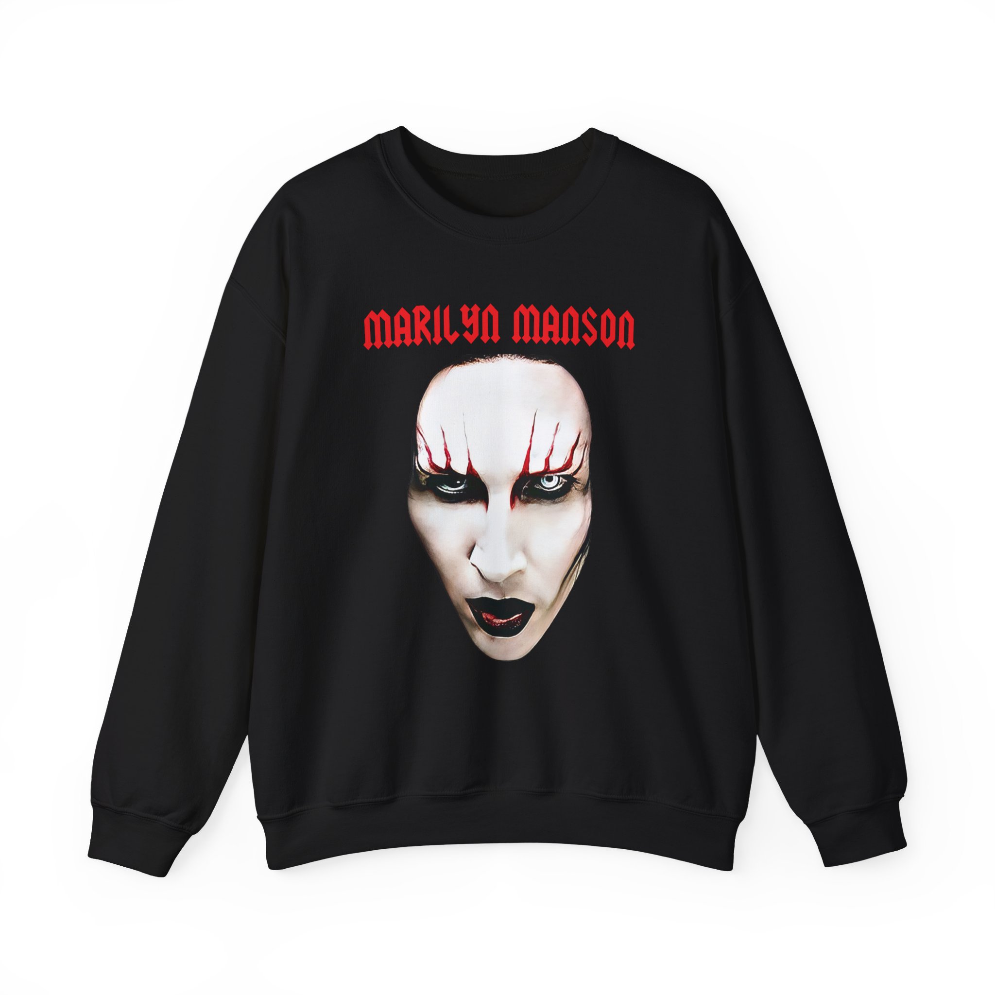Marilyn Manson Red Lips Unisex Heavy Blendâ„¢ Crewneck Sweatshirt