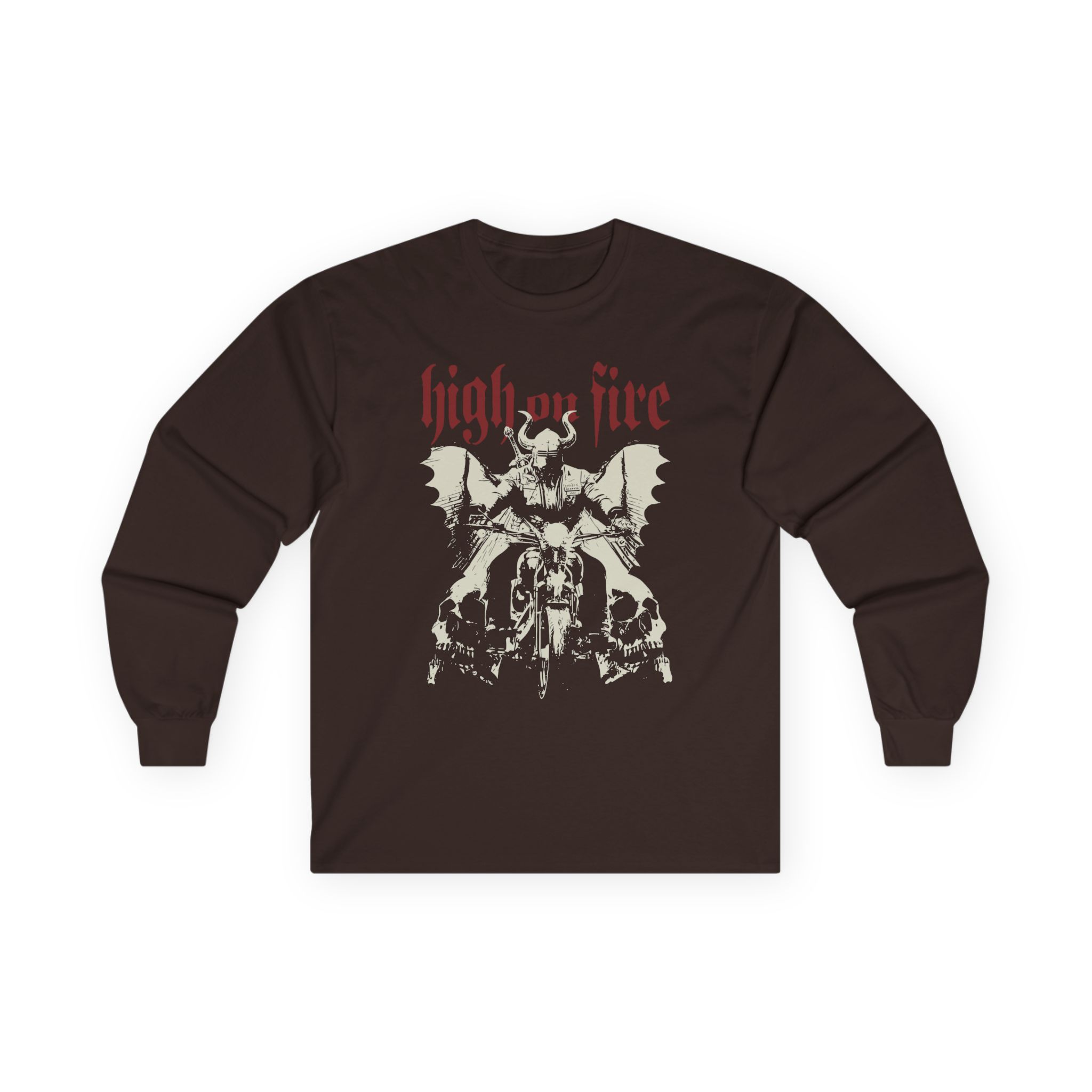High on Fire Biker Unisex Ultra Cotton Long Sleeve Tee
