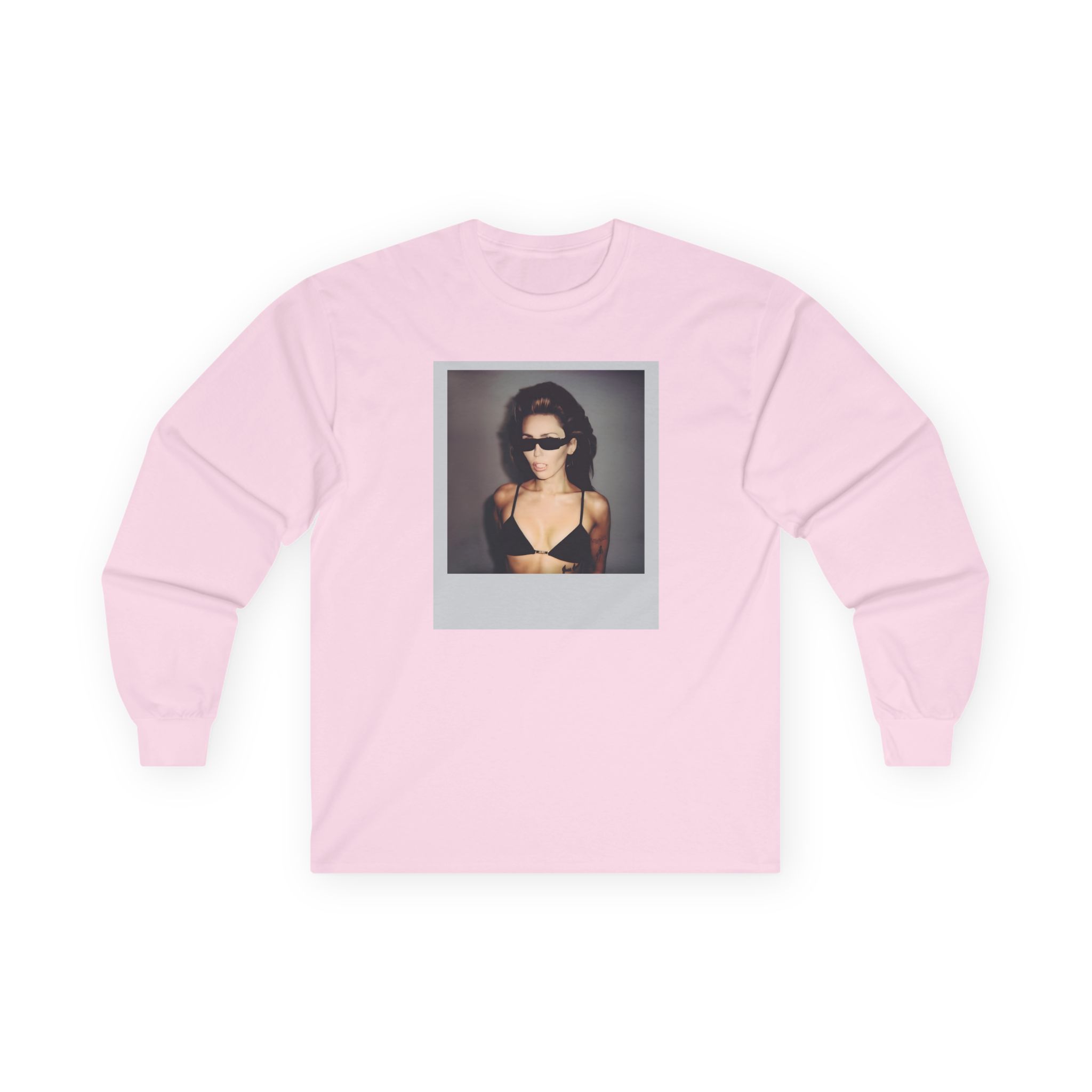 Miley Cyrus Polaroid Photo Unisex Ultra Cotton Long Sleeve Tee