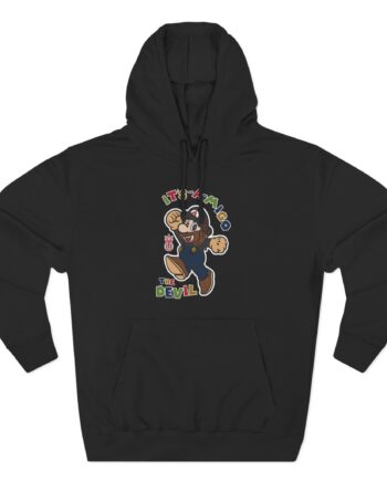 ITS-A-MIGO the Devil Three-Panel Fleece Hoodie
