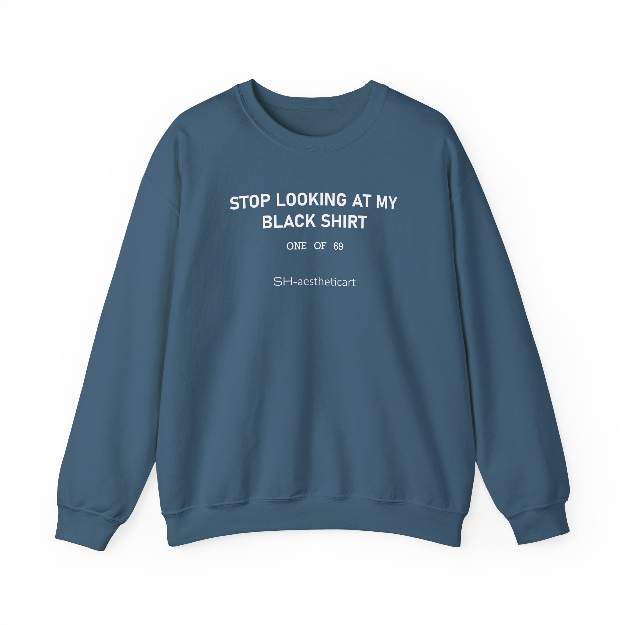 Stephanie Soo Stop Looking at My Black Unisex Heavy Blendâ„¢ Crewneck Sweatshirt