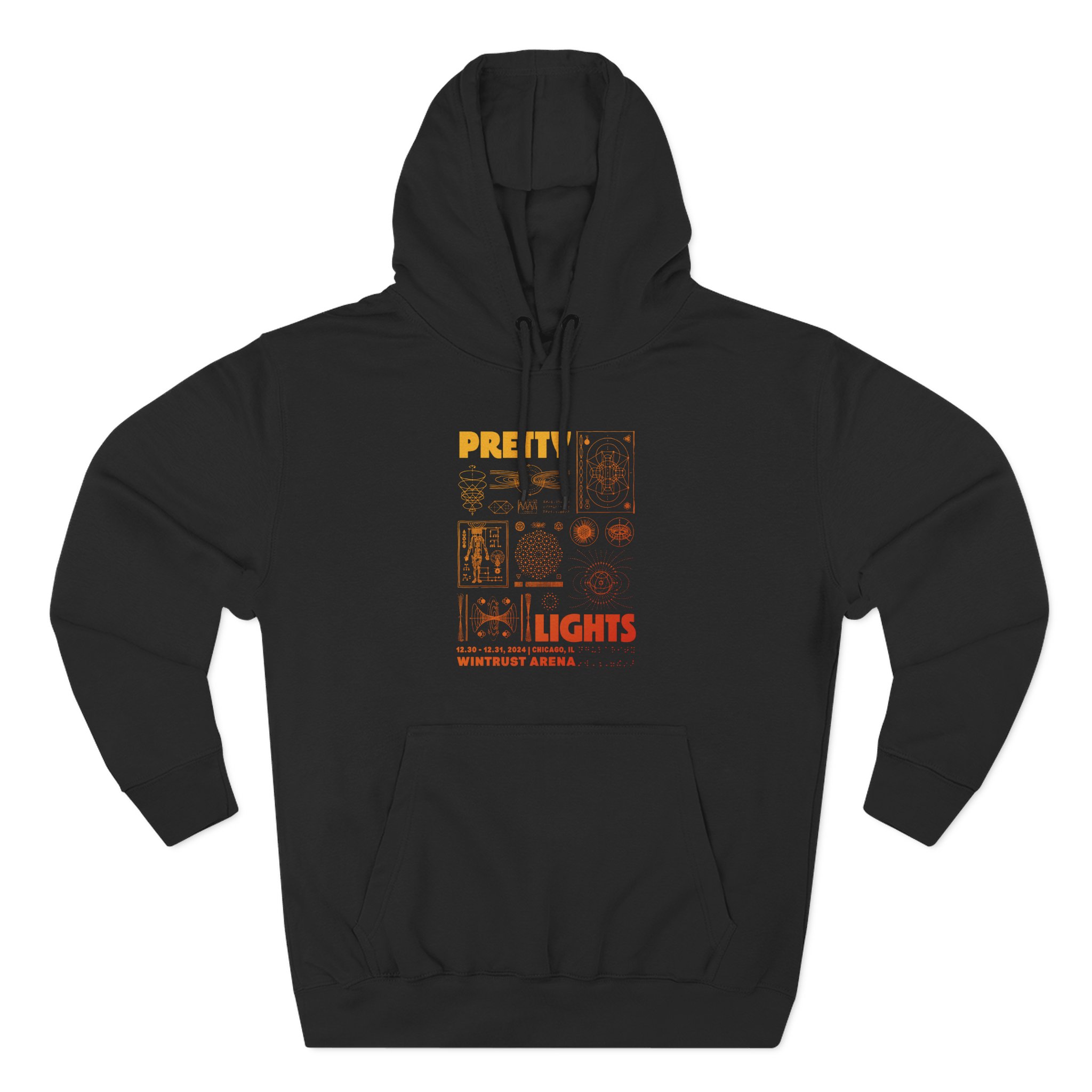 Pretty Lights Lucid Livestream @ Wintrust Arena Three-Panel Fleece Hoodie