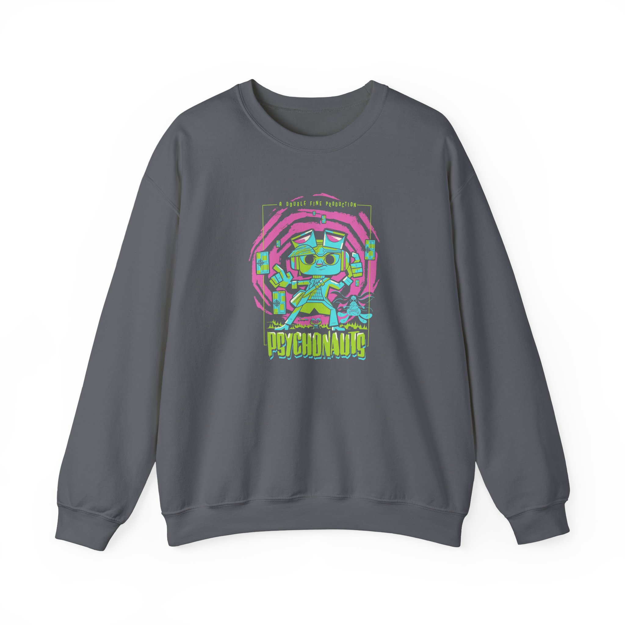 Double Fine Psychic Mystery Unisex Heavy Blendâ„¢ Crewneck Sweatshirt