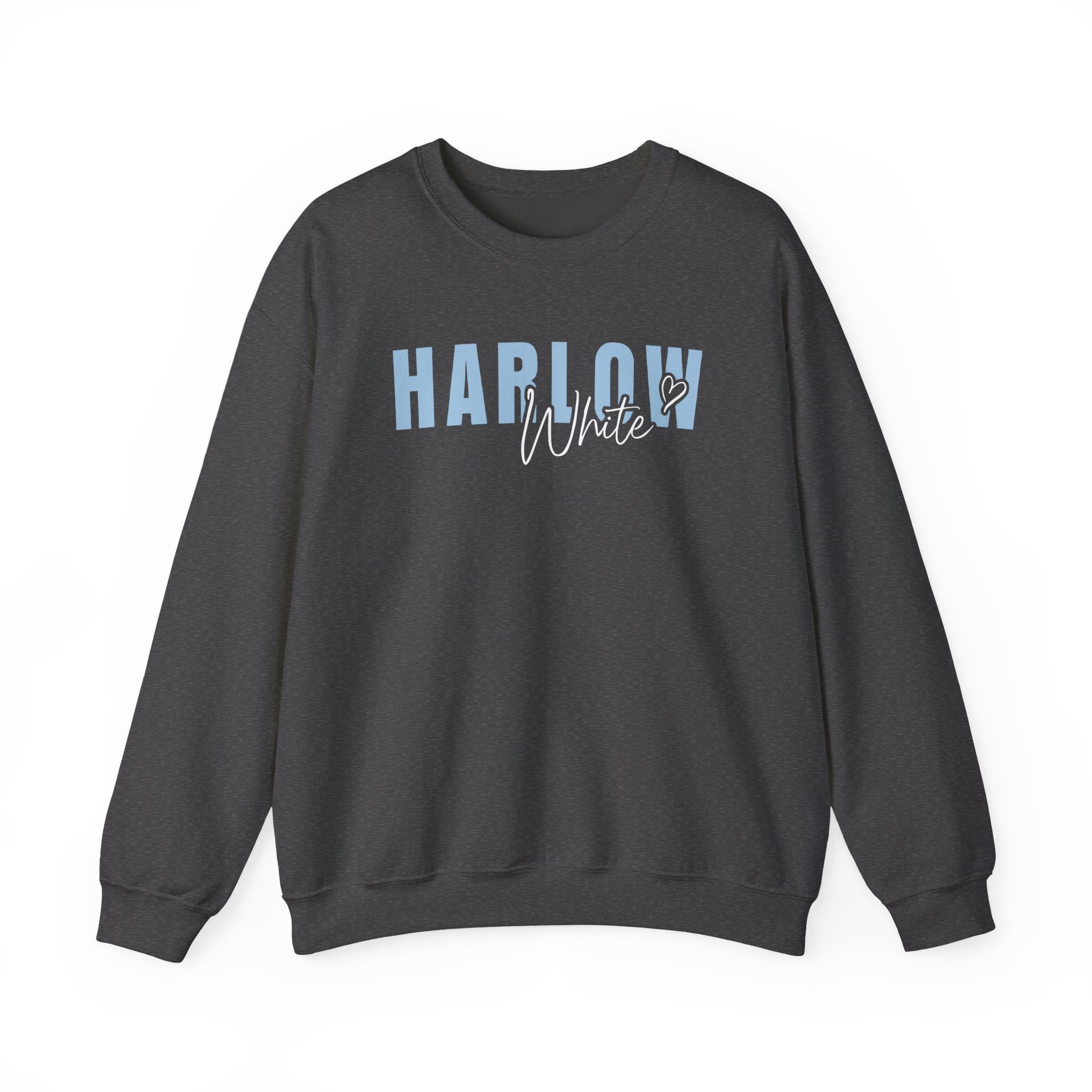 Harlow and Popcorn White Unisex Heavy Blendâ„¢ Crewneck Sweatshirt