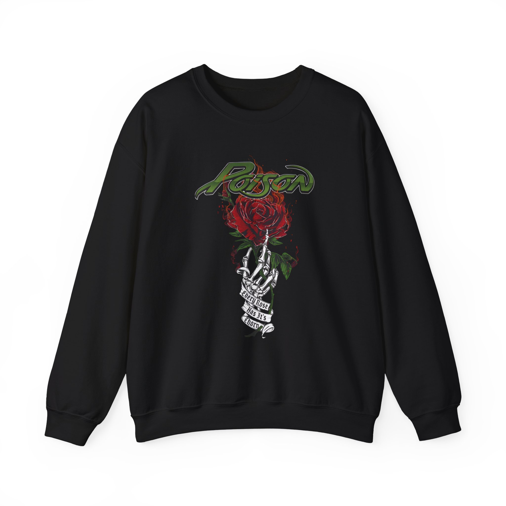 Poison Every Rose Has Its Thorn Unisex Heavy Blendâ„¢ Crewneck Sweatshirt