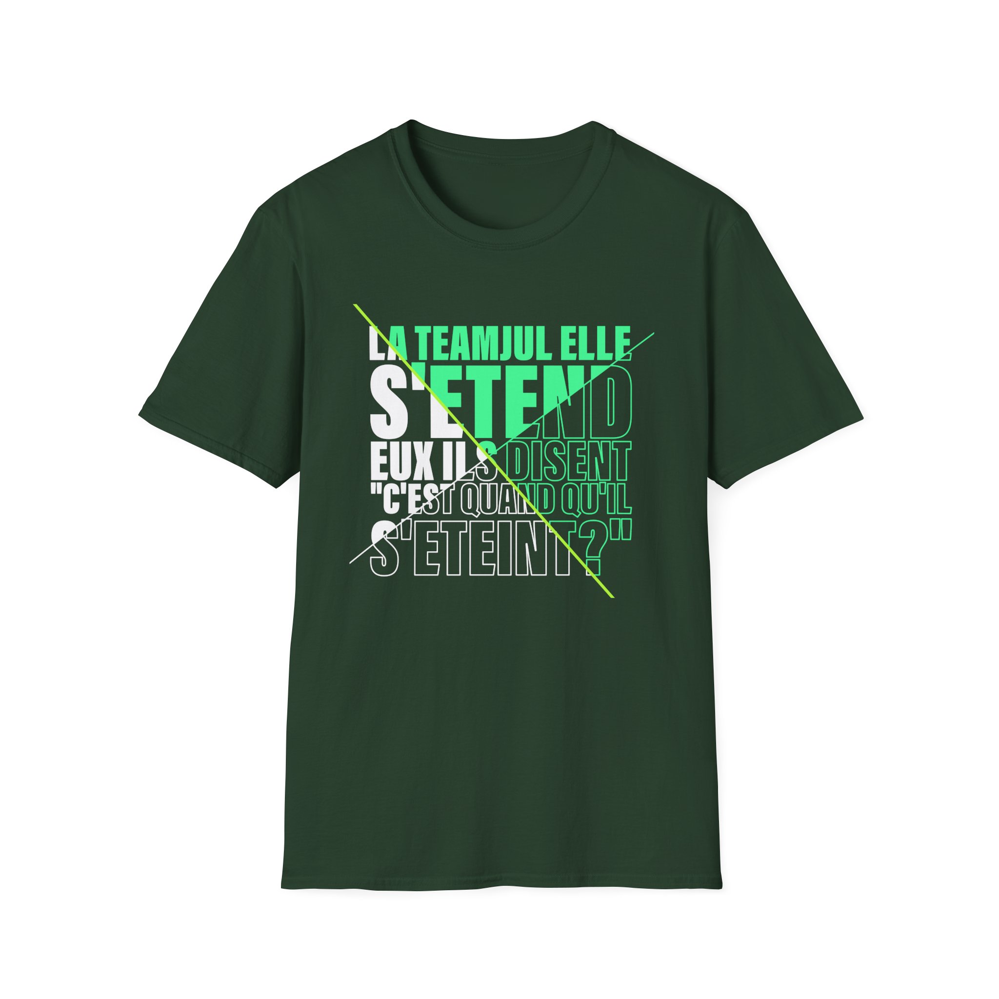 Jul C'est Quand Qu'il S'étein Unisex Softstyle T-Shirt