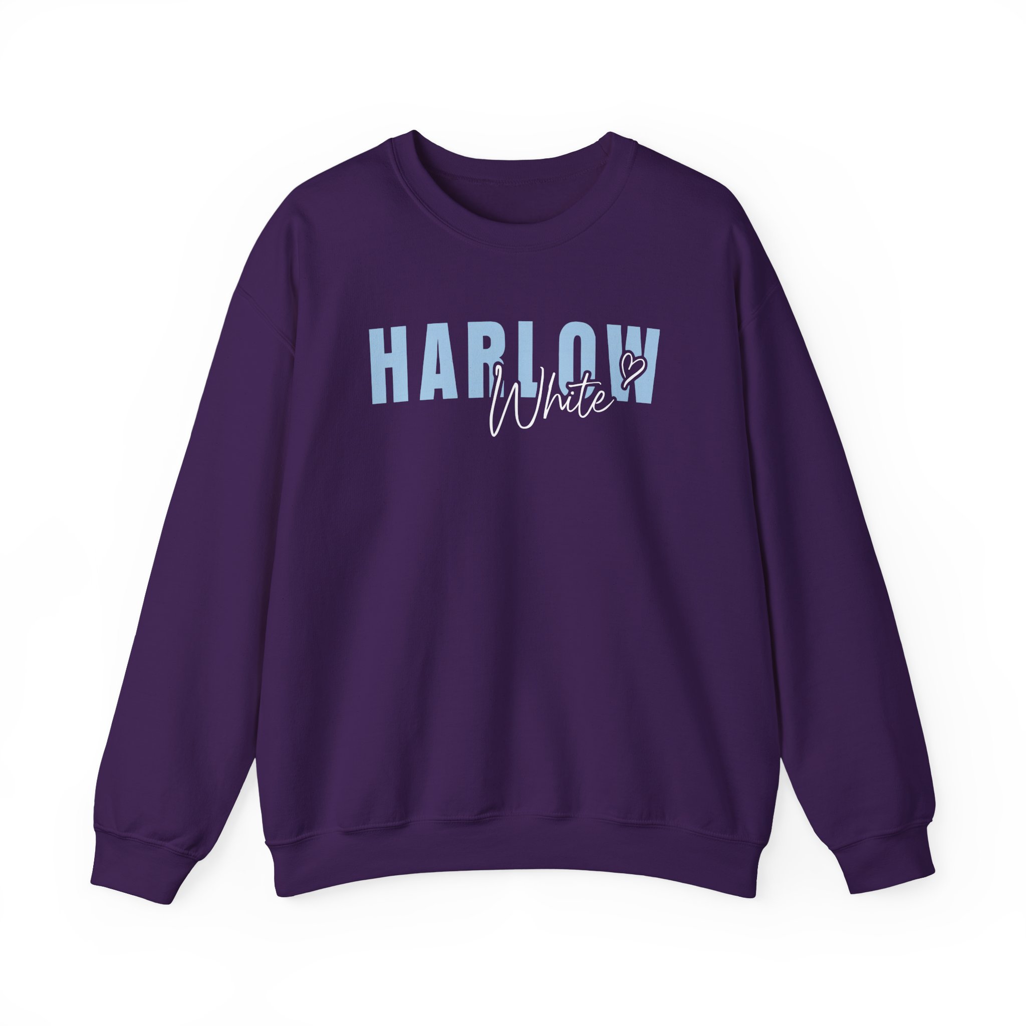 Harlow and Popcorn White Unisex Heavy Blendâ„¢ Crewneck Sweatshirt