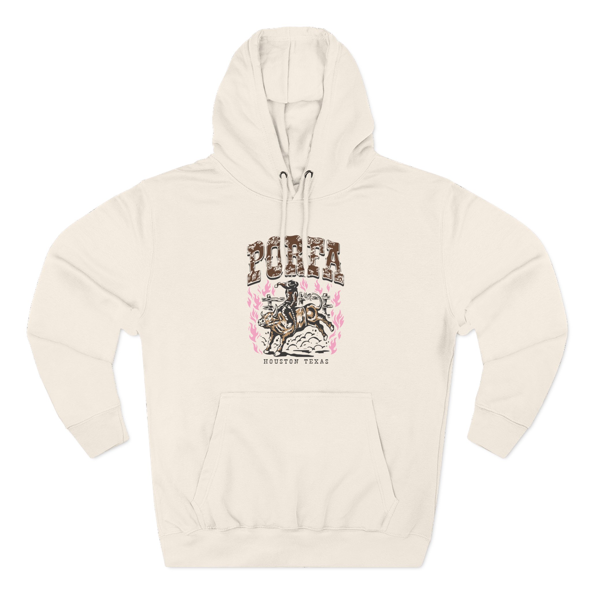 Porfa Houston Texas Three-Panel Fleece Hoodie