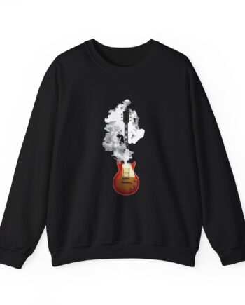 Ace Frehley Smoking Guitar Unisex Heavy Blend Crewneck Sweatshirt