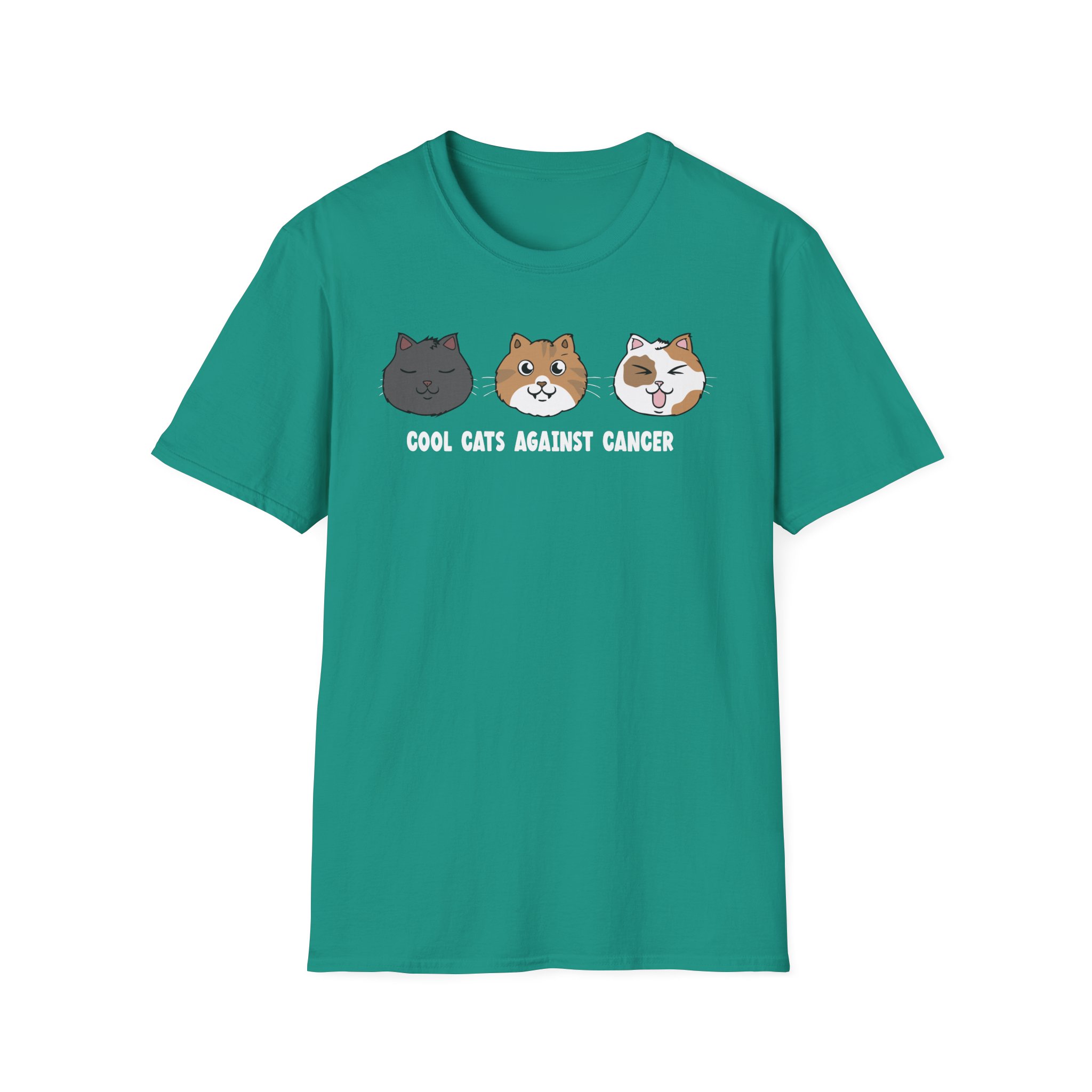 Lilsimsie Cool Cats Against Cancer Unisex Softstyle T-Shirt