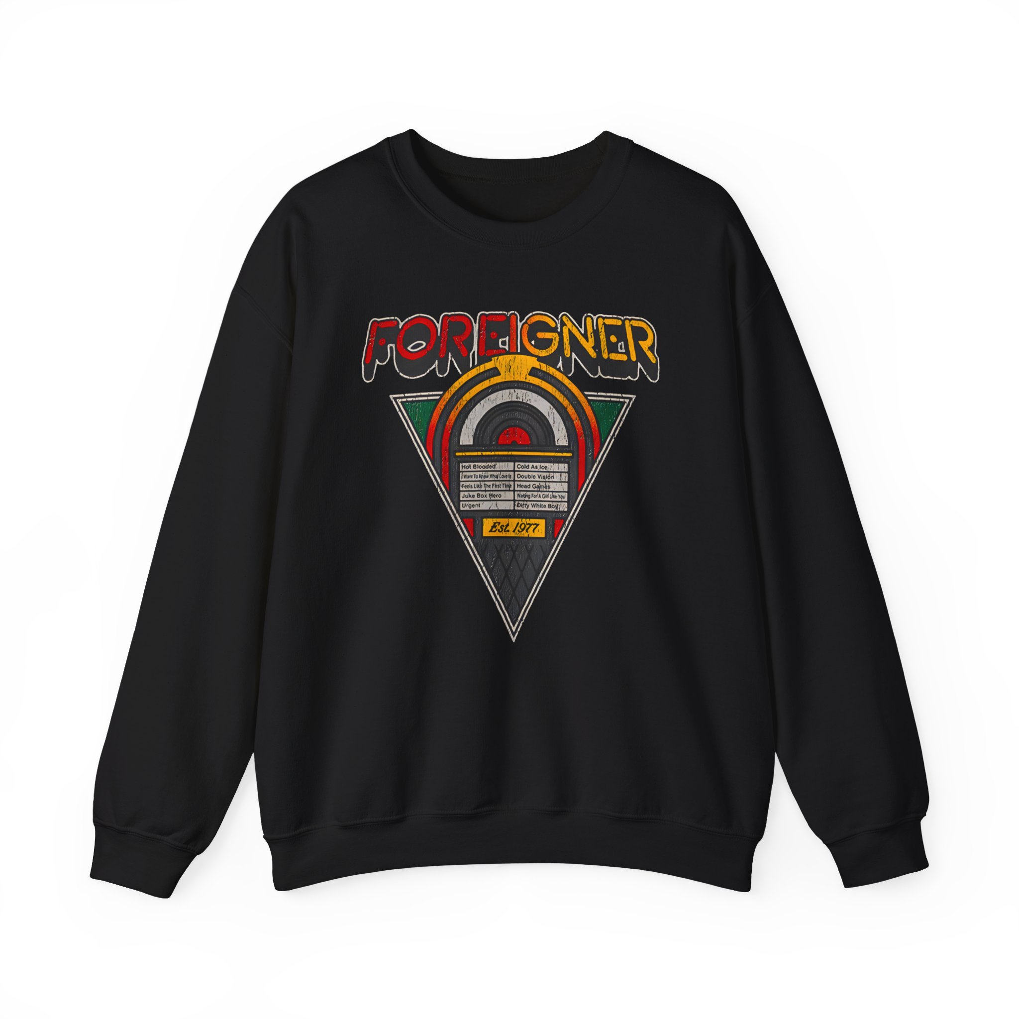 Foreigner Juke Box Unisex Heavy Blendâ„¢ Crewneck Sweatshirt