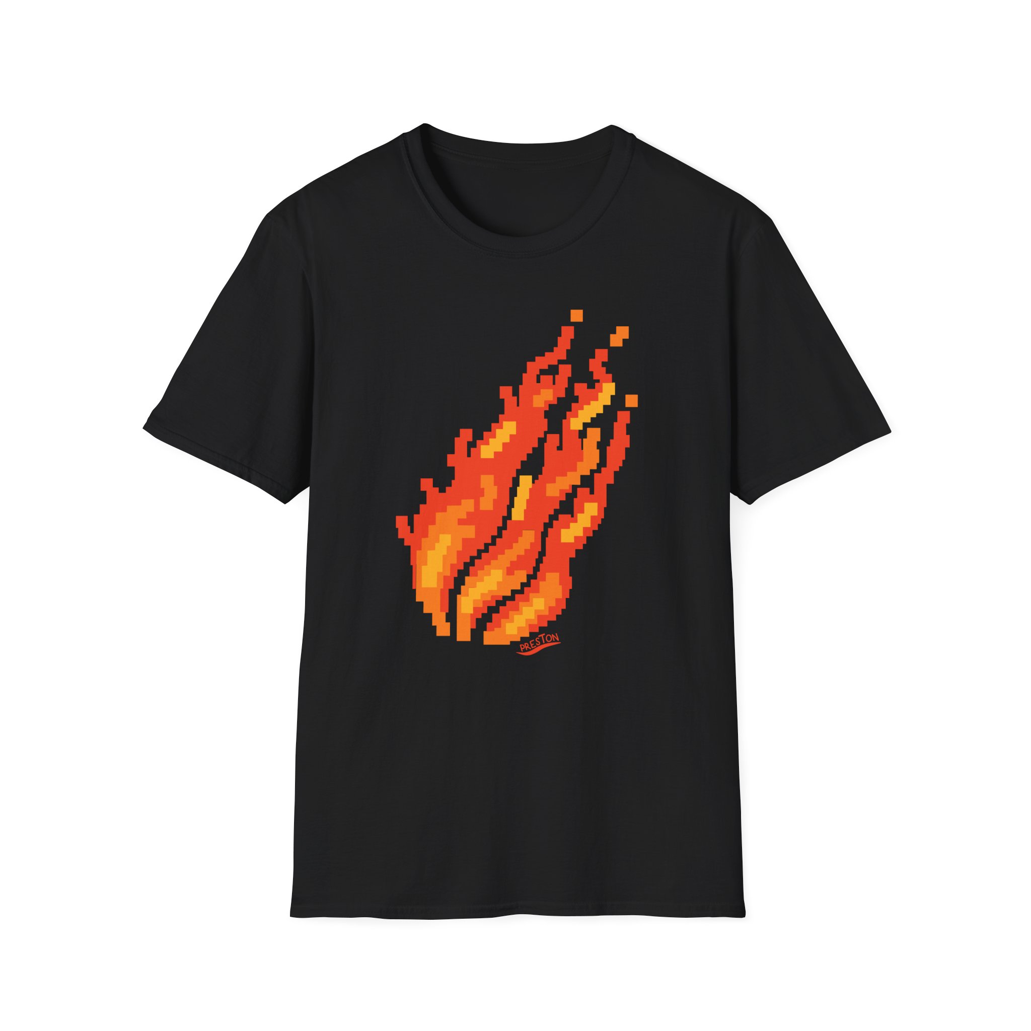 Preston Pixel Flame Unisex Softstyle T-Shirt