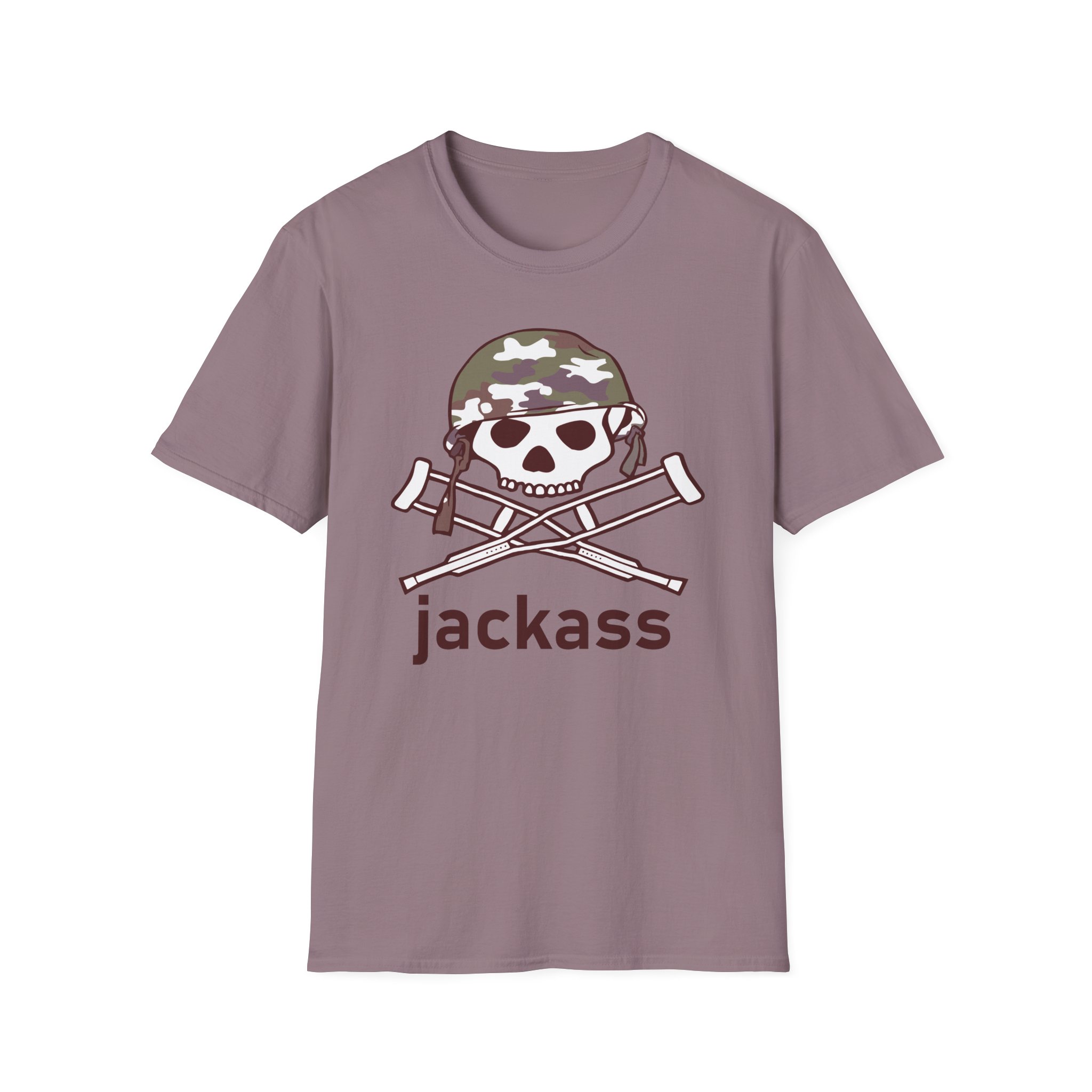 Jackass Camouflage Helmet Unisex Softstyle T-Shirt