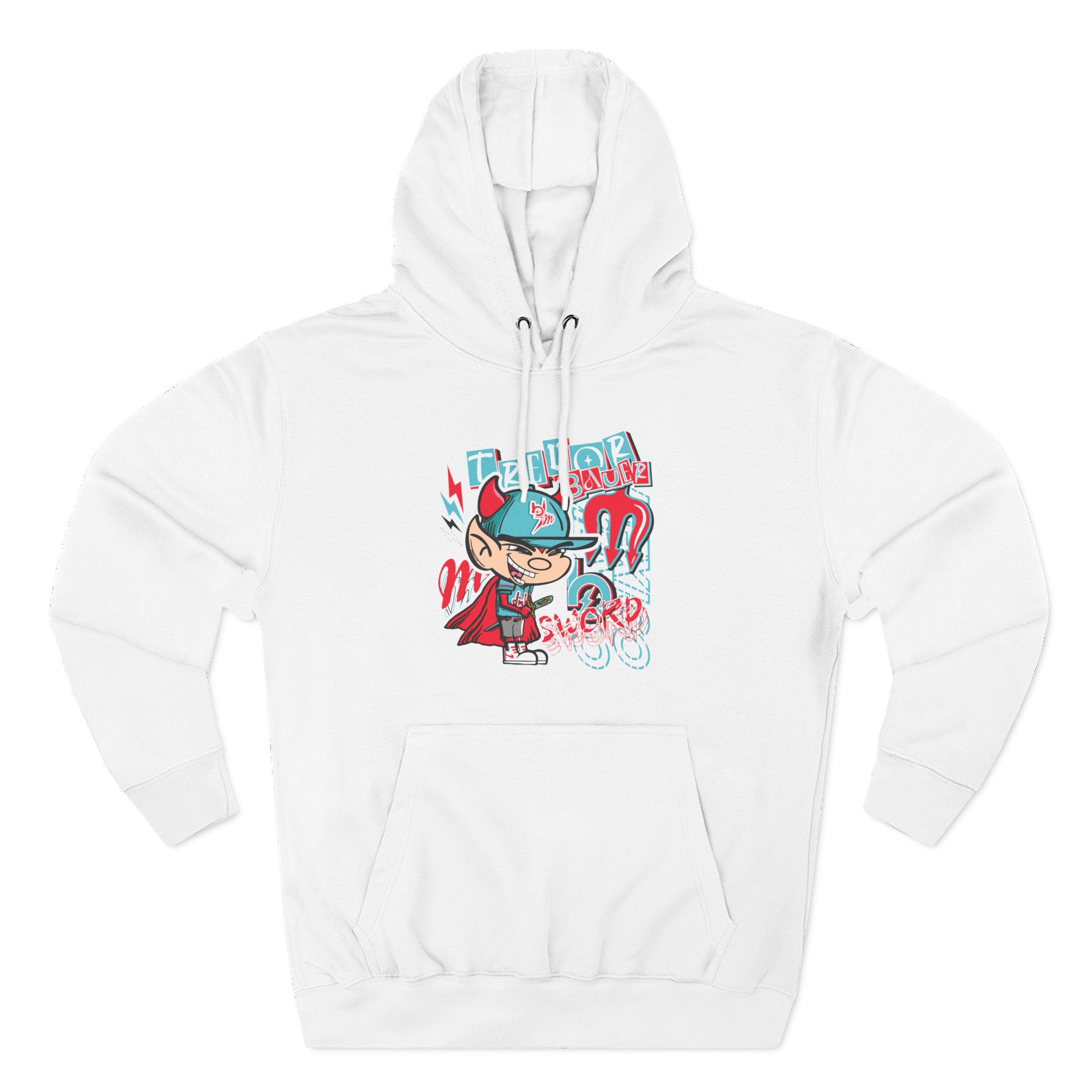 Trevor Bauer Diablo's Cartoon Three-Panel Fleece Hoodie