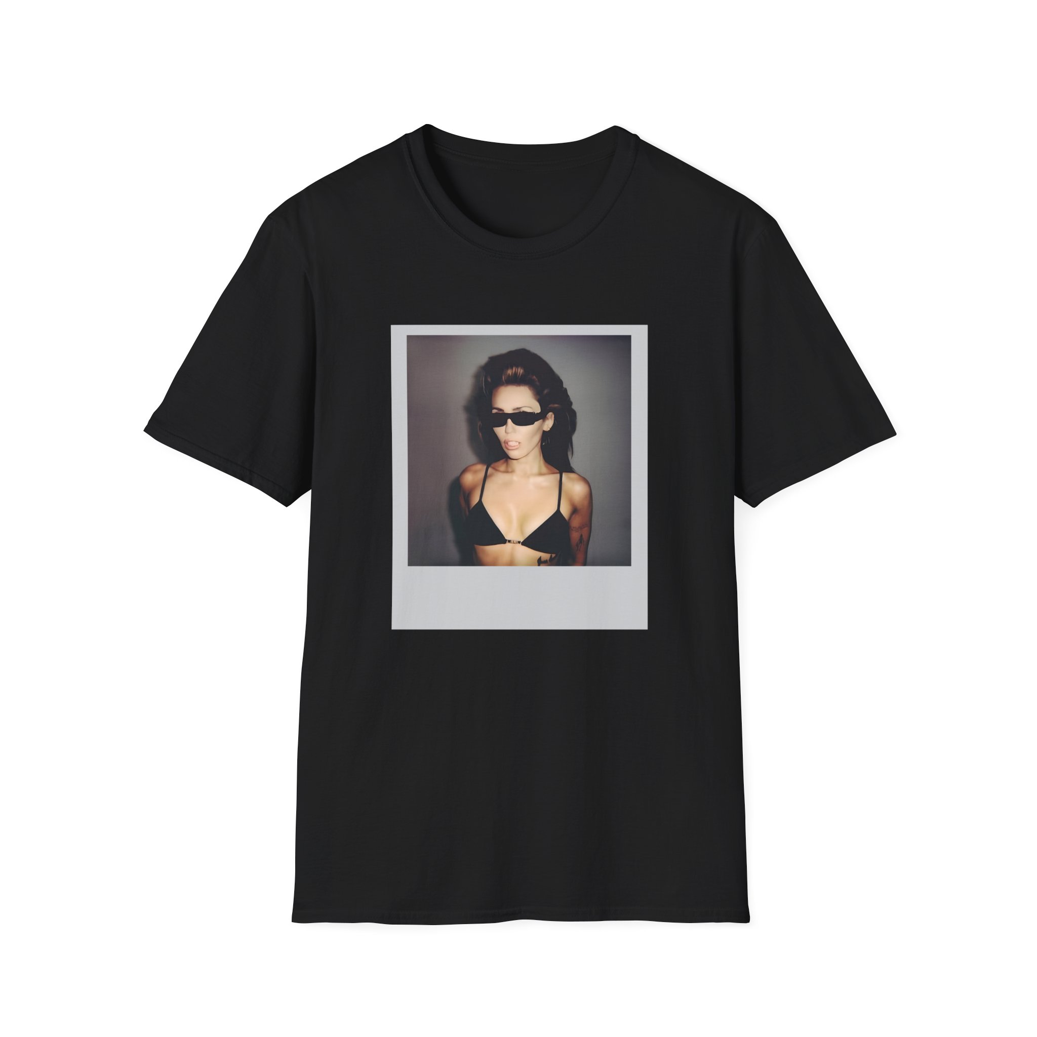 Miley Cyrus Polaroid Photo Unisex Softstyle T-Shirt